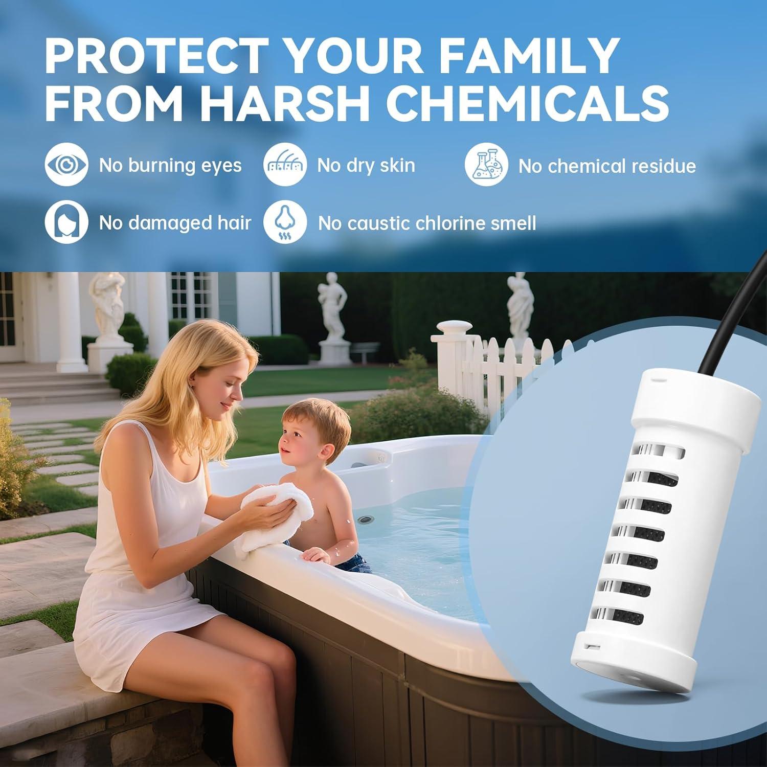 Generador de Cloro Salino Briidea BR-159 para Jacuzzi 7571 L