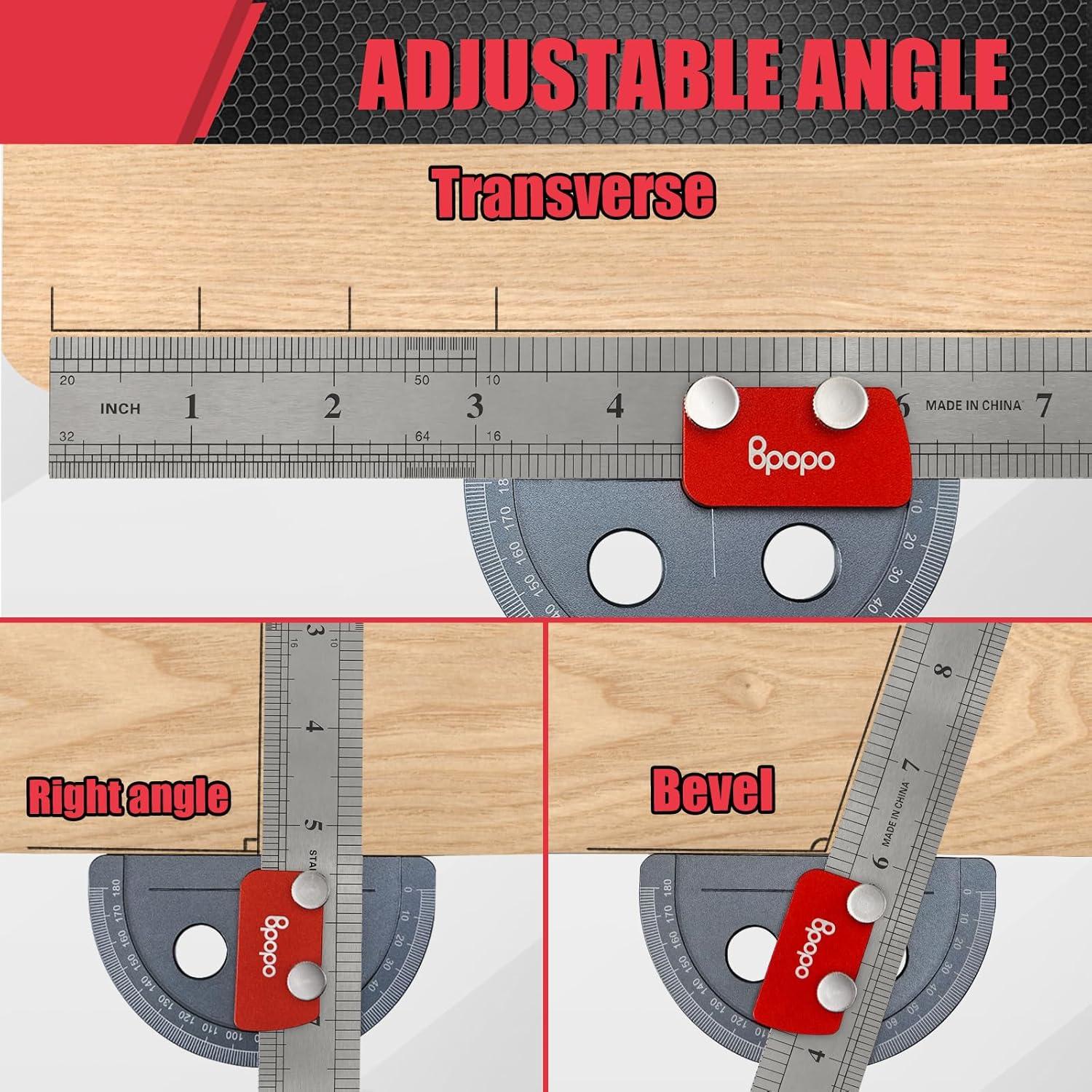 Transportador de Ángulo BPOPO de Acero Inoxidable 0°-180°