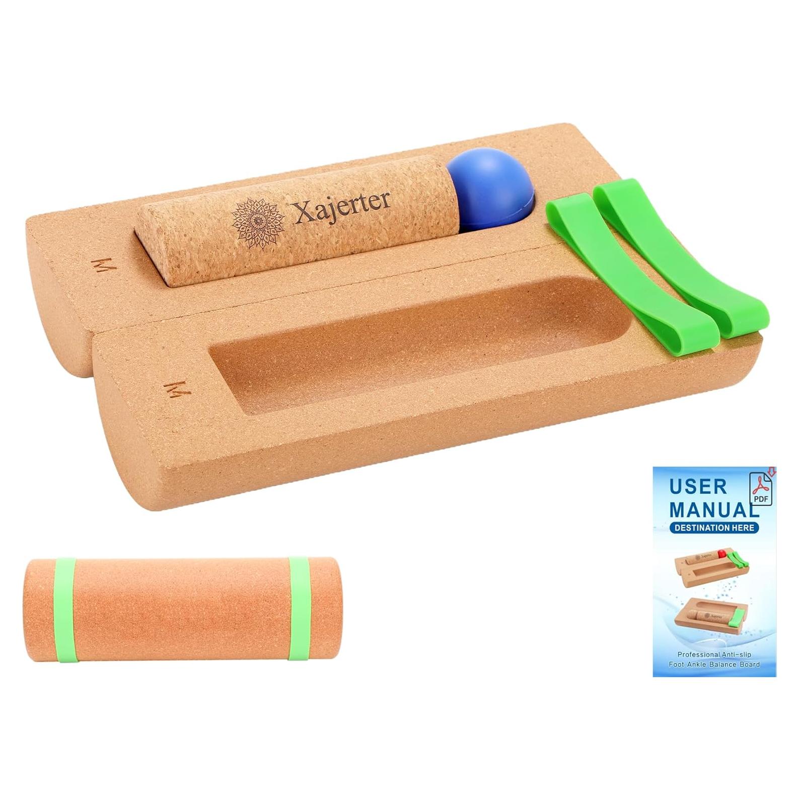 Tabla de Equilibrio Xajerter de Corcho 30.48cm para Pies y Tobillos