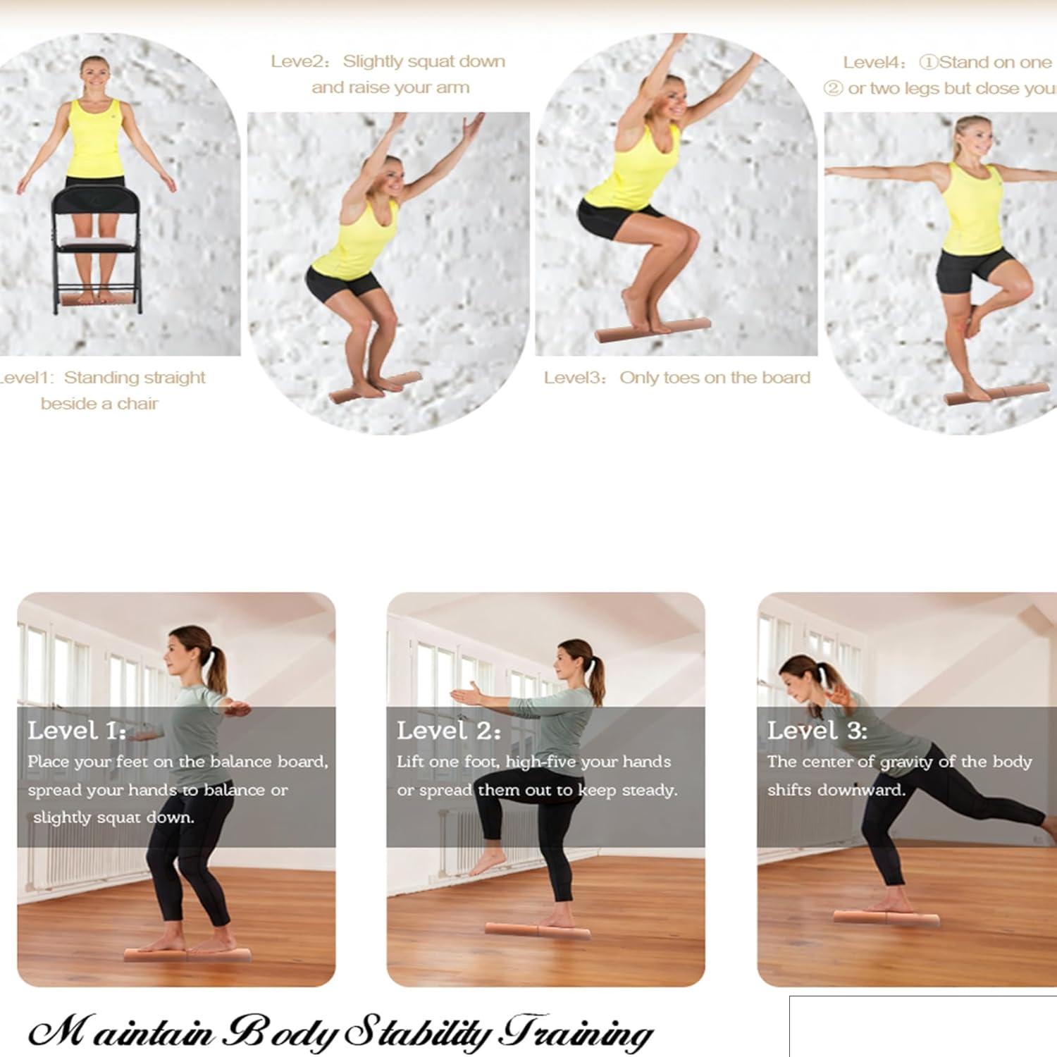 Tabla de Equilibrio Xajerter de Corcho 30.48cm para Pies y Tobillos