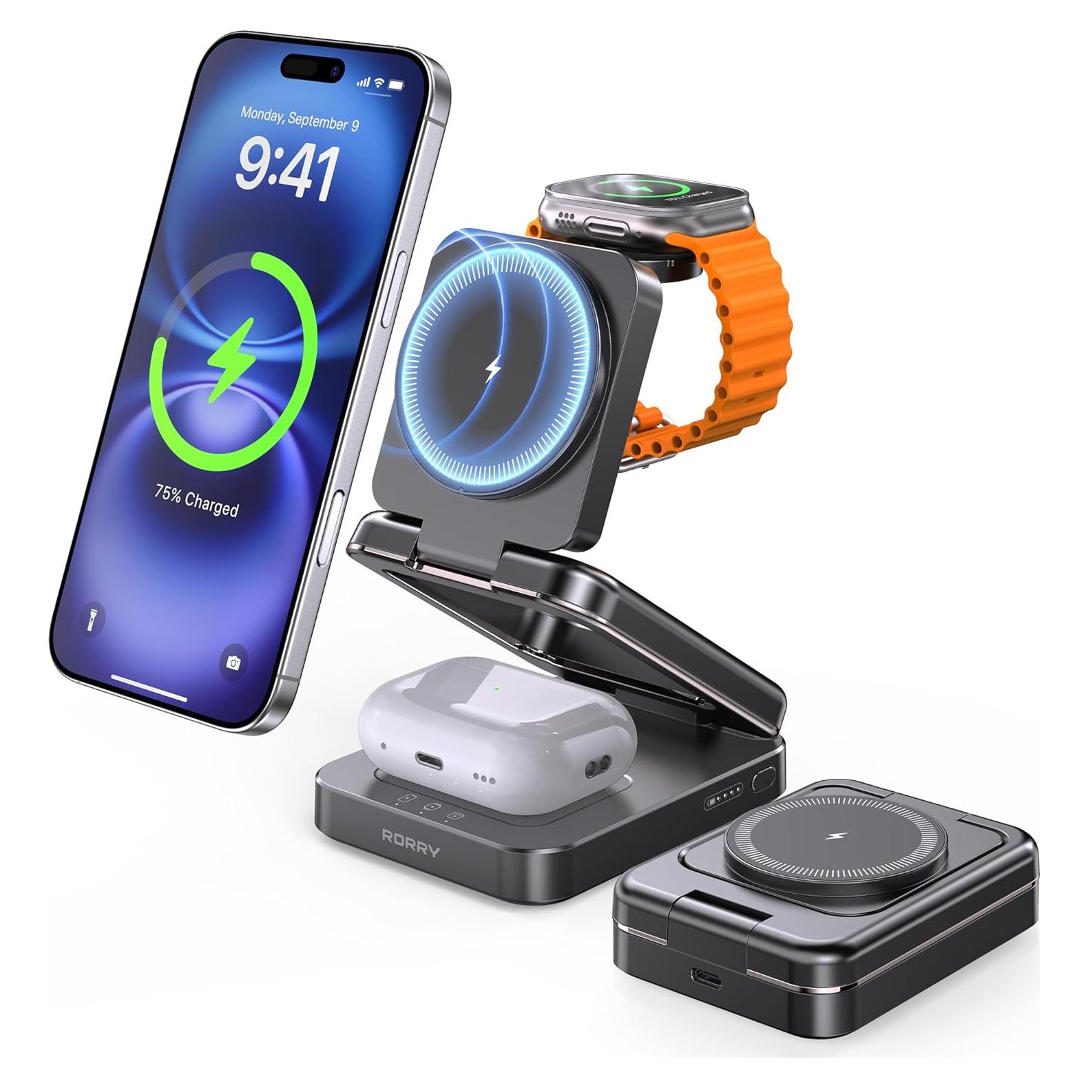 Estación de Carga 3 en 1 RORRY 5000mAh para Apple