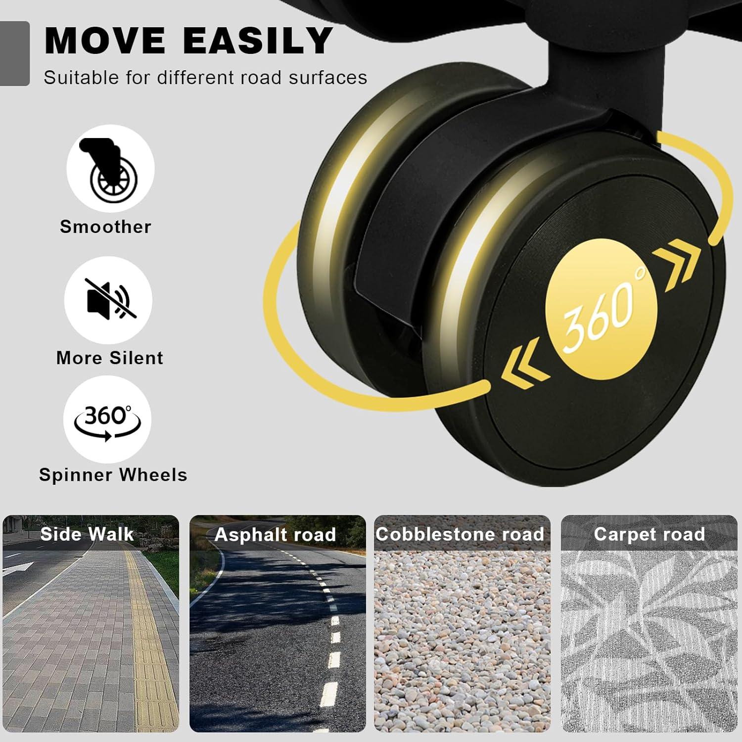 Conjunto de Equipaje AnyZip 2 Piezas Aluminio Negro 20/28"