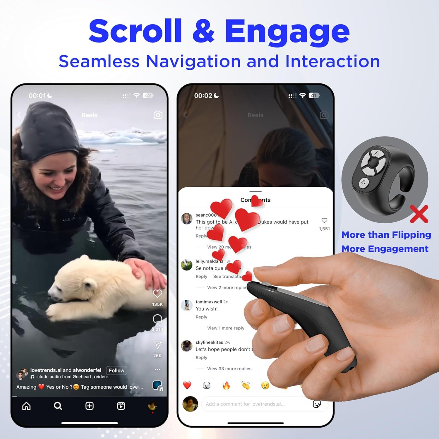 Control Remoto Inalámbrico Rong Tronic con Touchpad y Rueda - Compatible con iPhone y Android