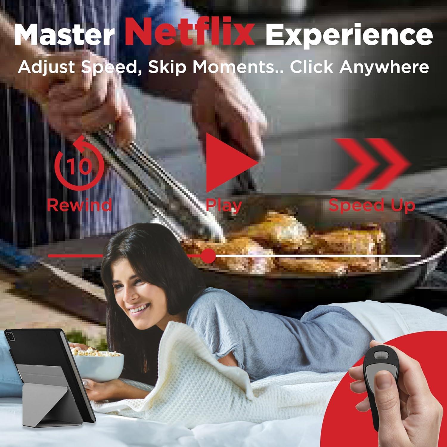 Control Remoto Inalámbrico Rong Tronic con Touchpad y Rueda - Compatible con iPhone y Android