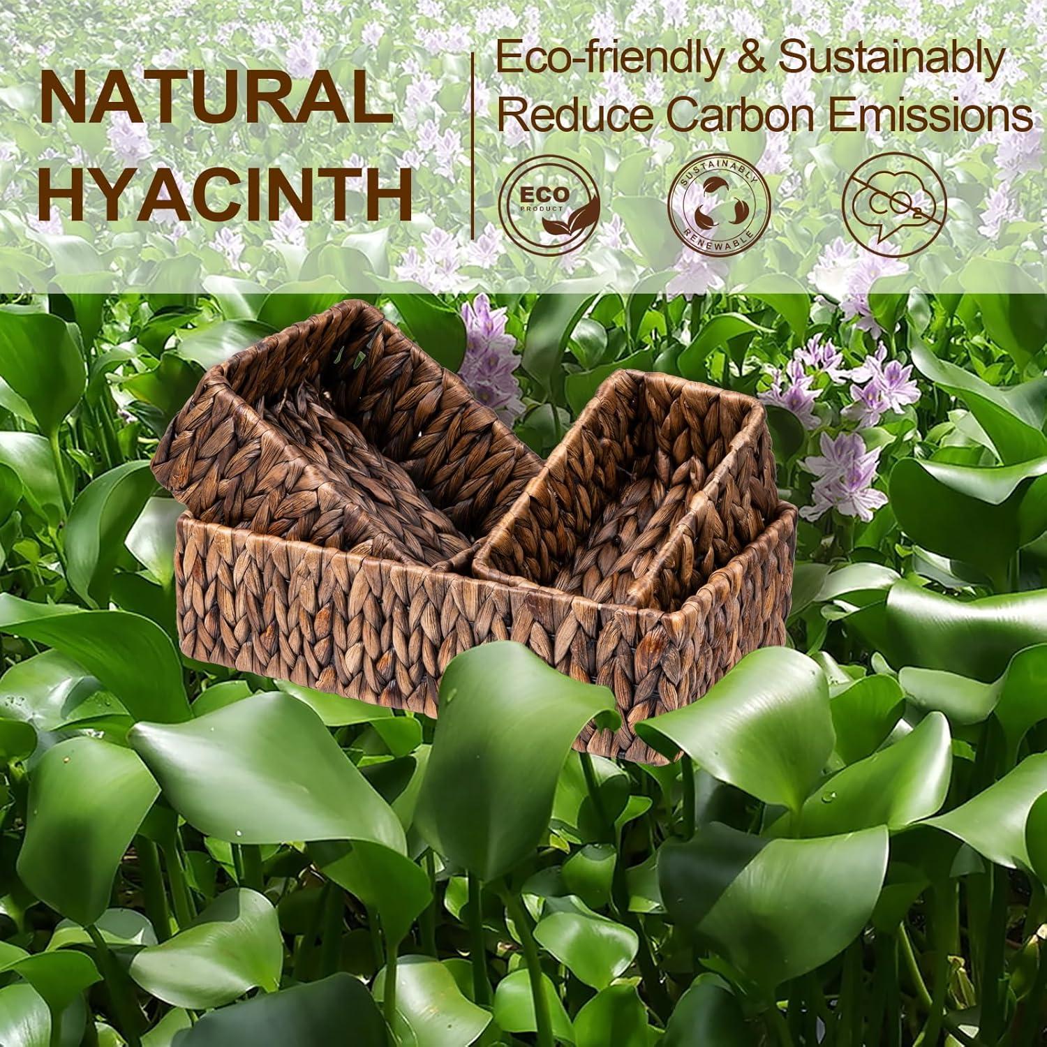 Cestas de Mimbre FairyHaus 3Pack - Almacenamiento Natural Marrón