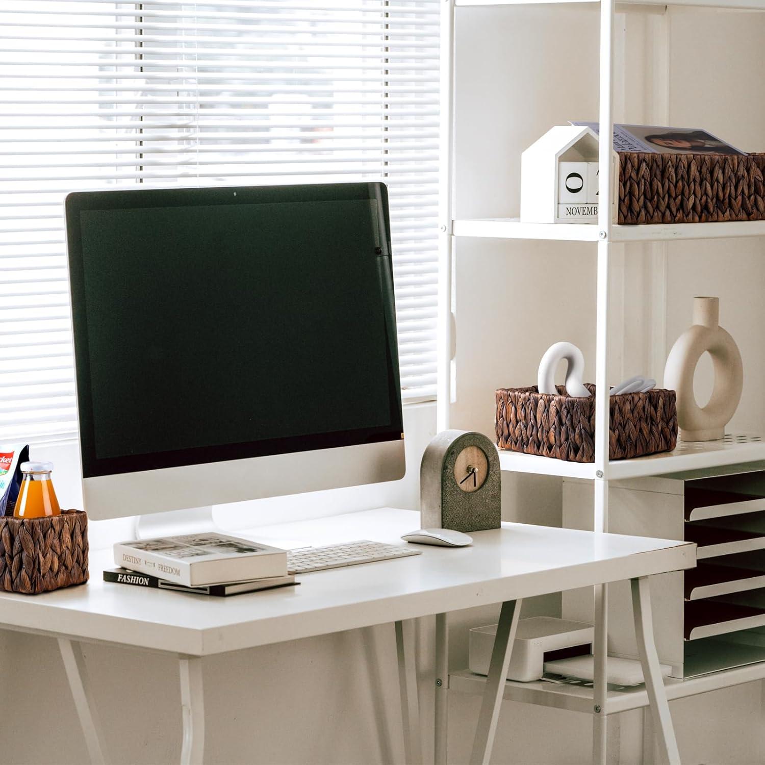 Cestas de Mimbre FairyHaus 3Pack - Almacenamiento Natural Marrón