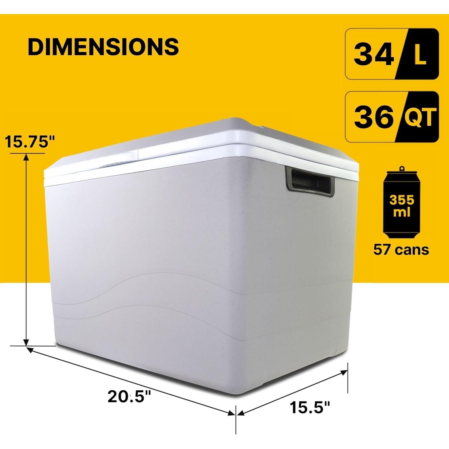 Enfriador Portátil Koolatron P75 AZ 34L 12V para Auto y Camping