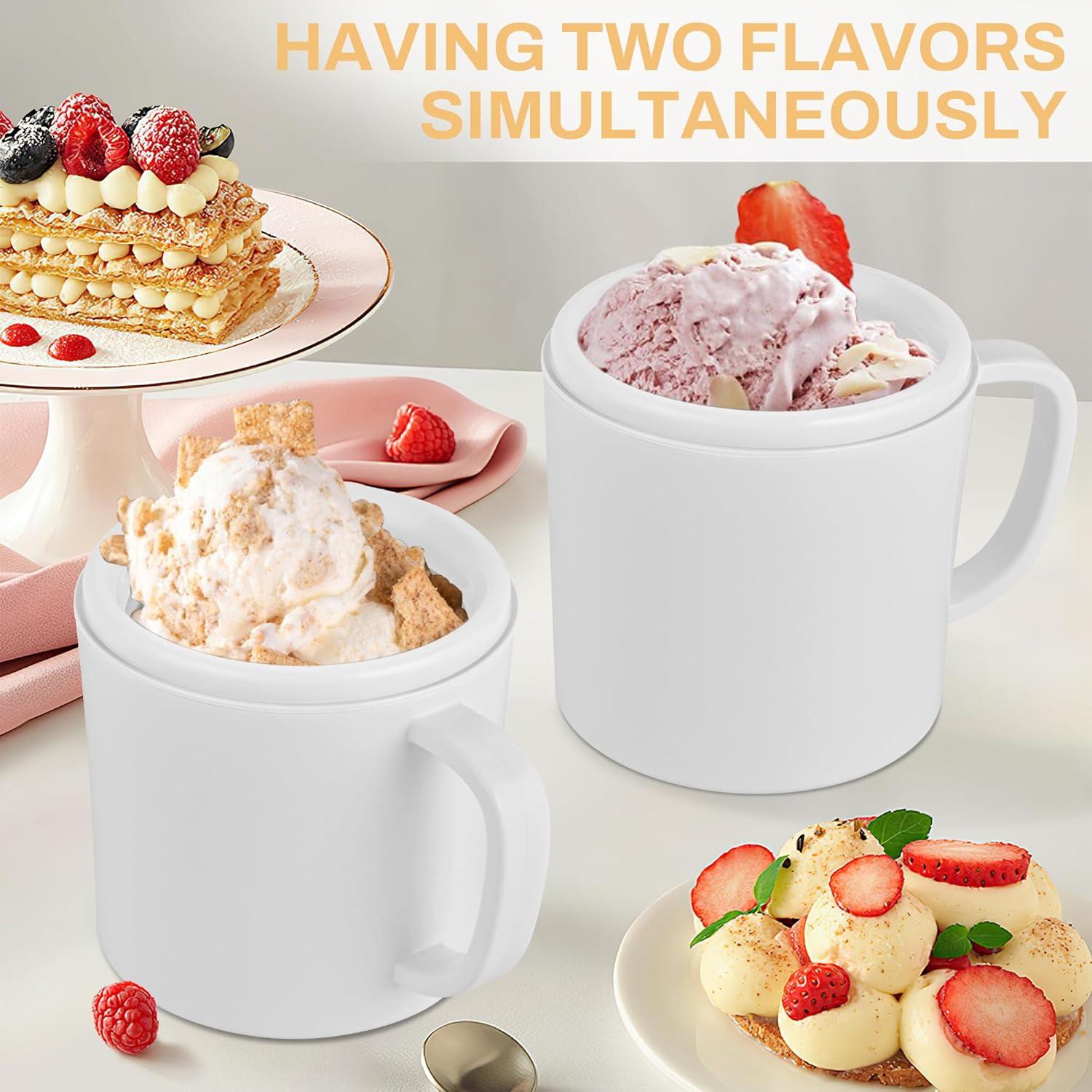 Máquina de Hacer Helados Pukomc SU-591 Blanca 0.85L Doble Sabor