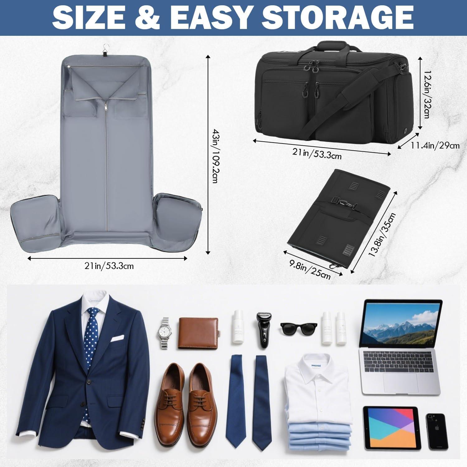 Bolsa Duffle de Ropa Convertible 55L HBL01MLA Negra