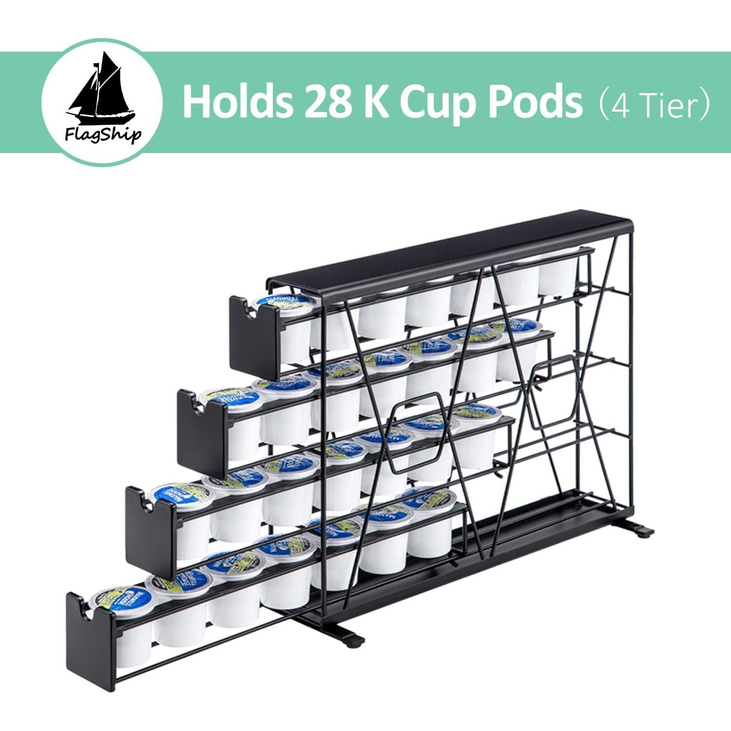 Soporte K Cup FlagShip para 28 Cápsulas de Café - 4 Niveles