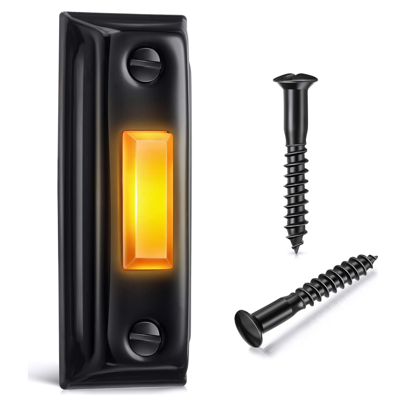 Botón de timbre metálico Dreyoo con luz LED - Negro