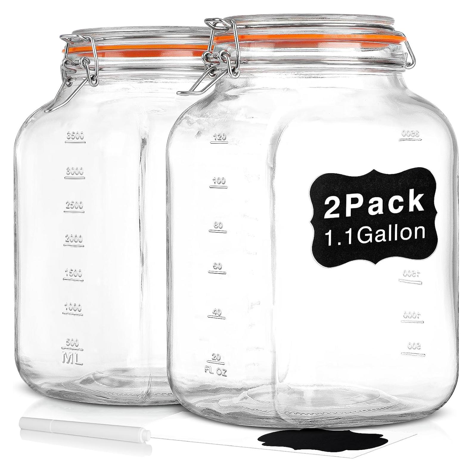 Tarros de Almacenamiento de Vidrio Qianfenie 4.16L 2 Unidades
