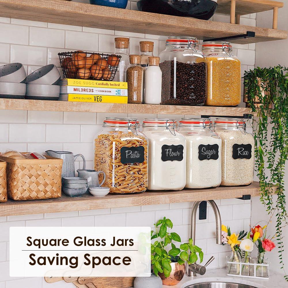 Tarros de Almacenamiento de Vidrio Qianfenie 4.16L 2 Unidades