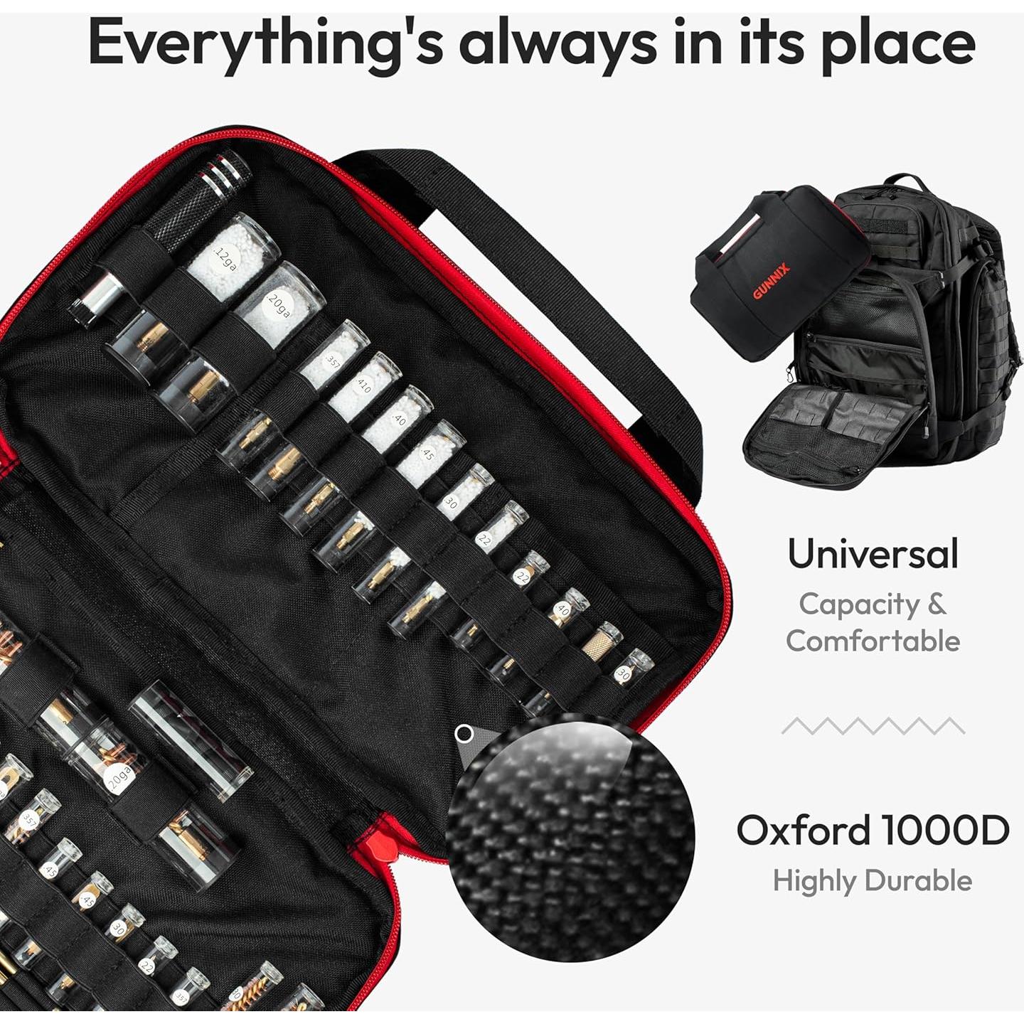 Kit de Limpieza de Armas GUNNIX - 36 Piezas en Funda Oxford