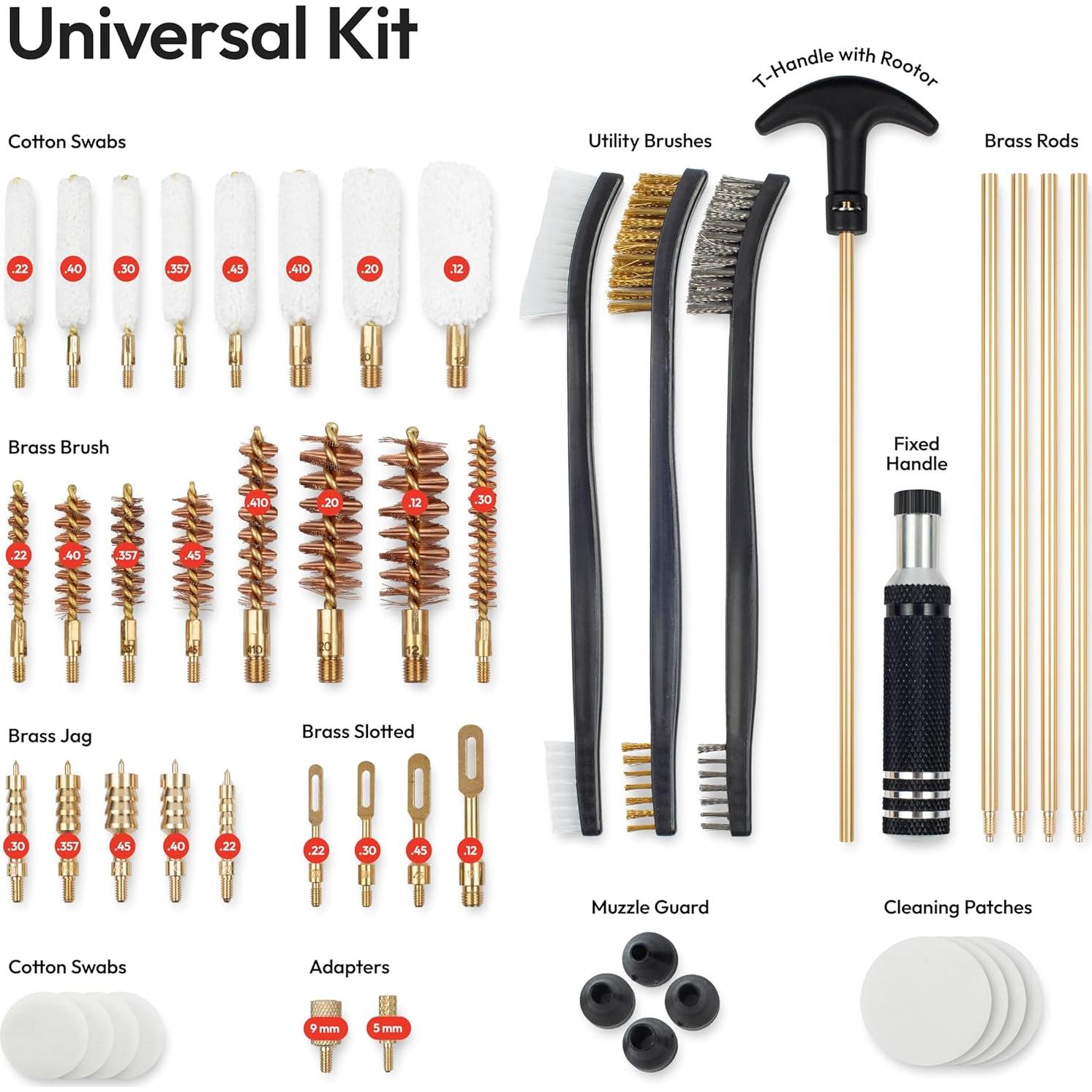 Kit de Limpieza de Armas GUNNIX - 36 Piezas en Funda Oxford