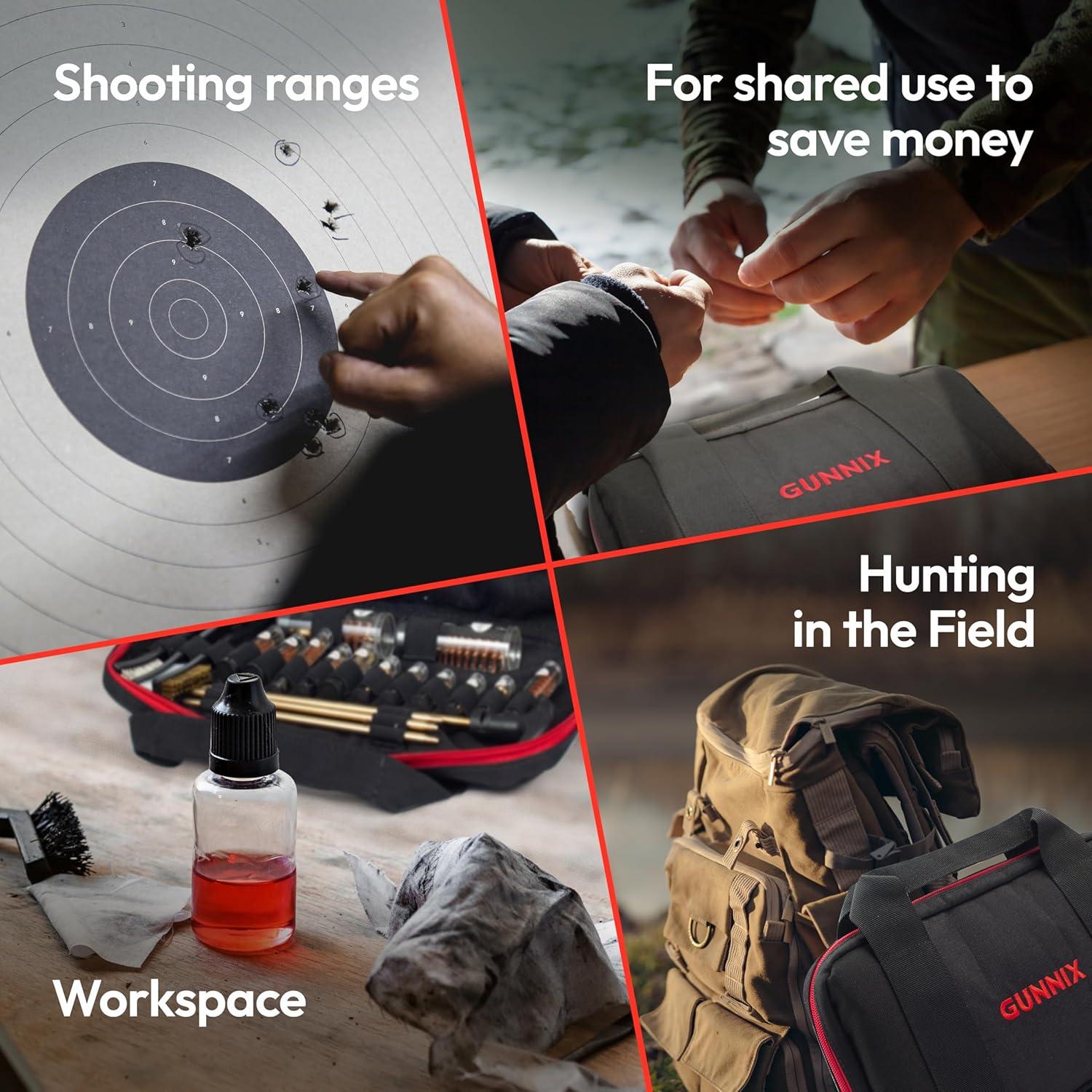 Kit de Limpieza de Armas GUNNIX - 36 Piezas en Funda Oxford