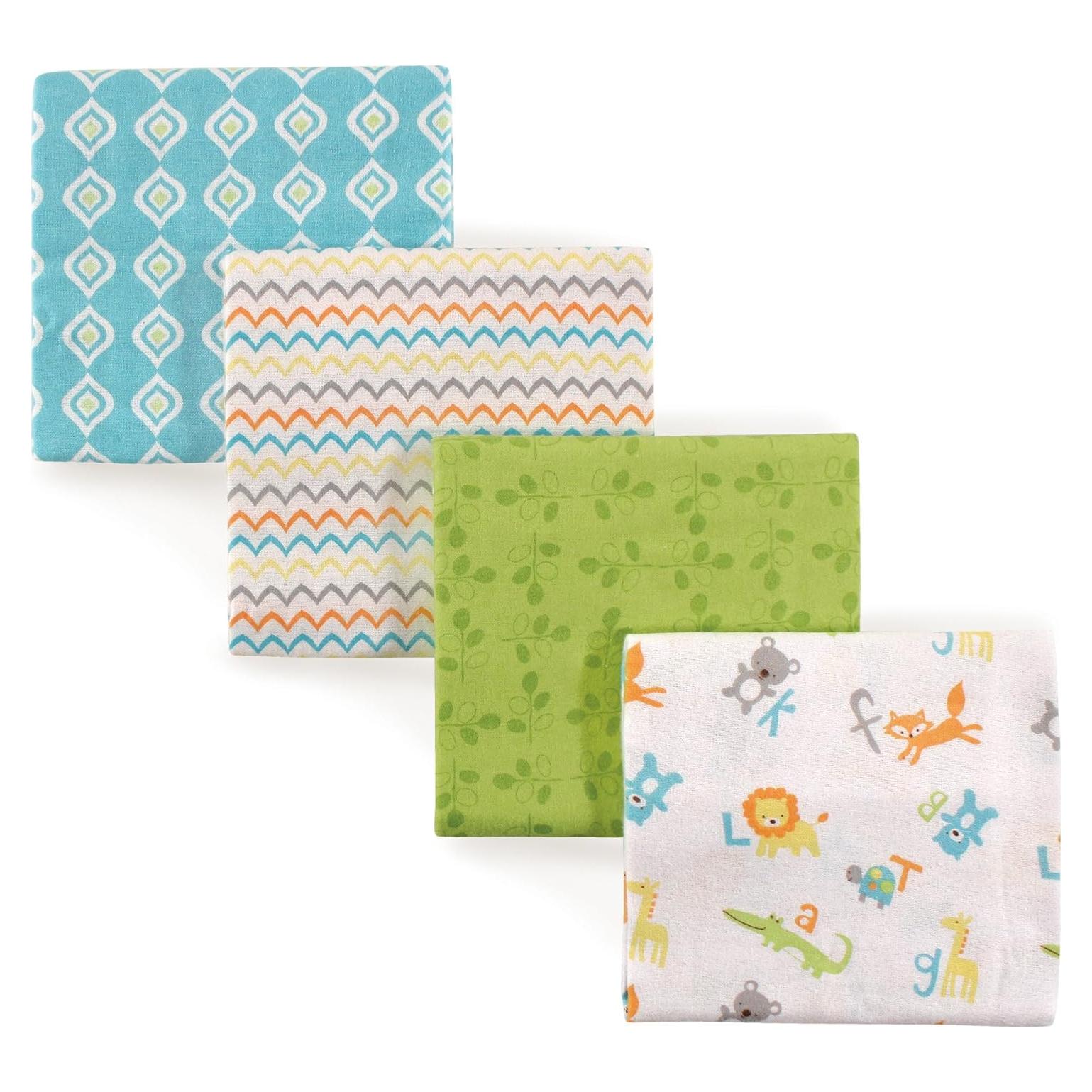 Mantas de Recibir Luvable Friends 100% Algodón 4 Piezas 71x71 cm