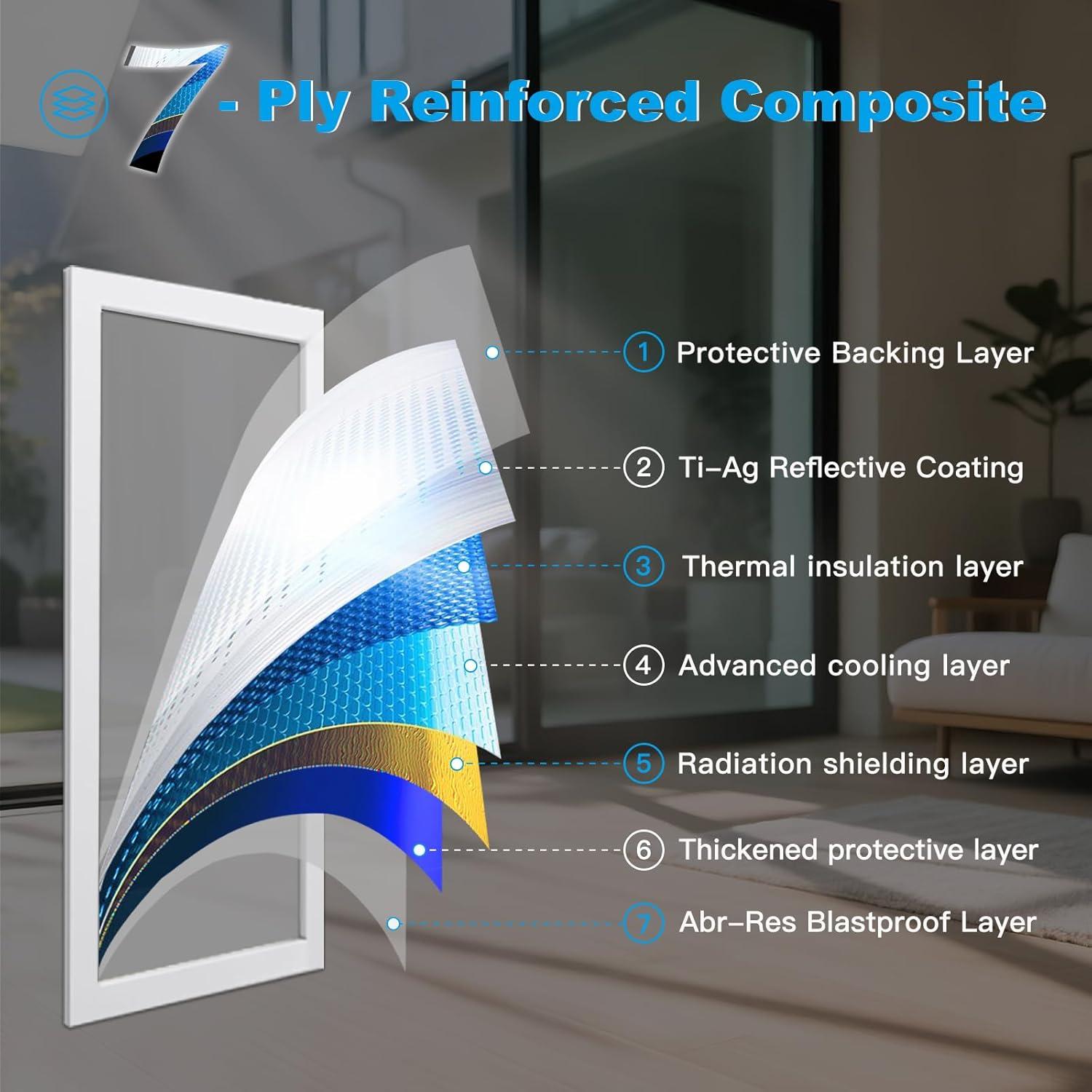 Película de Ventana Unidireccional Flueen 60x200cm Gris-Plata