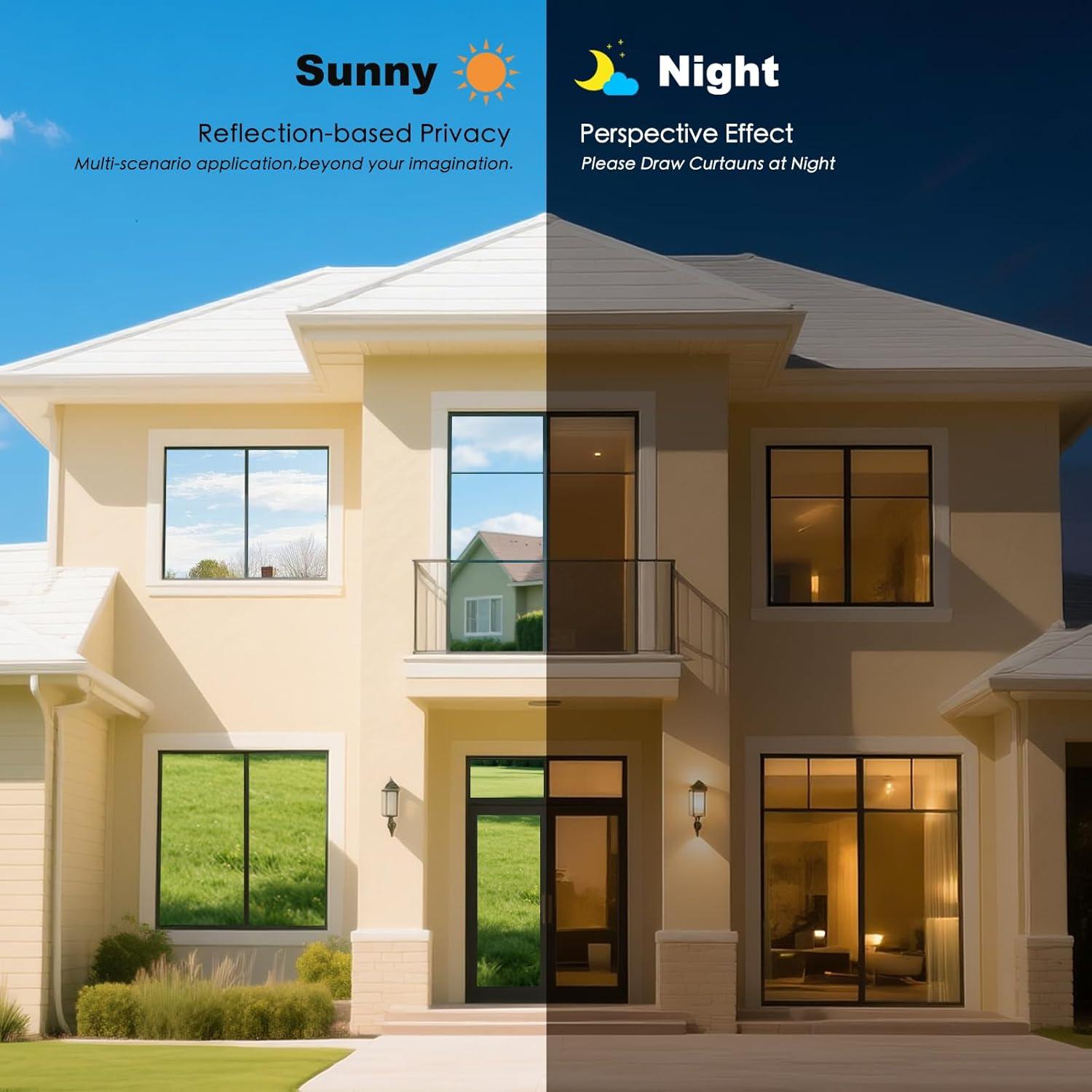 Película de Ventana Unidireccional Flueen 60x200cm Gris-Plata