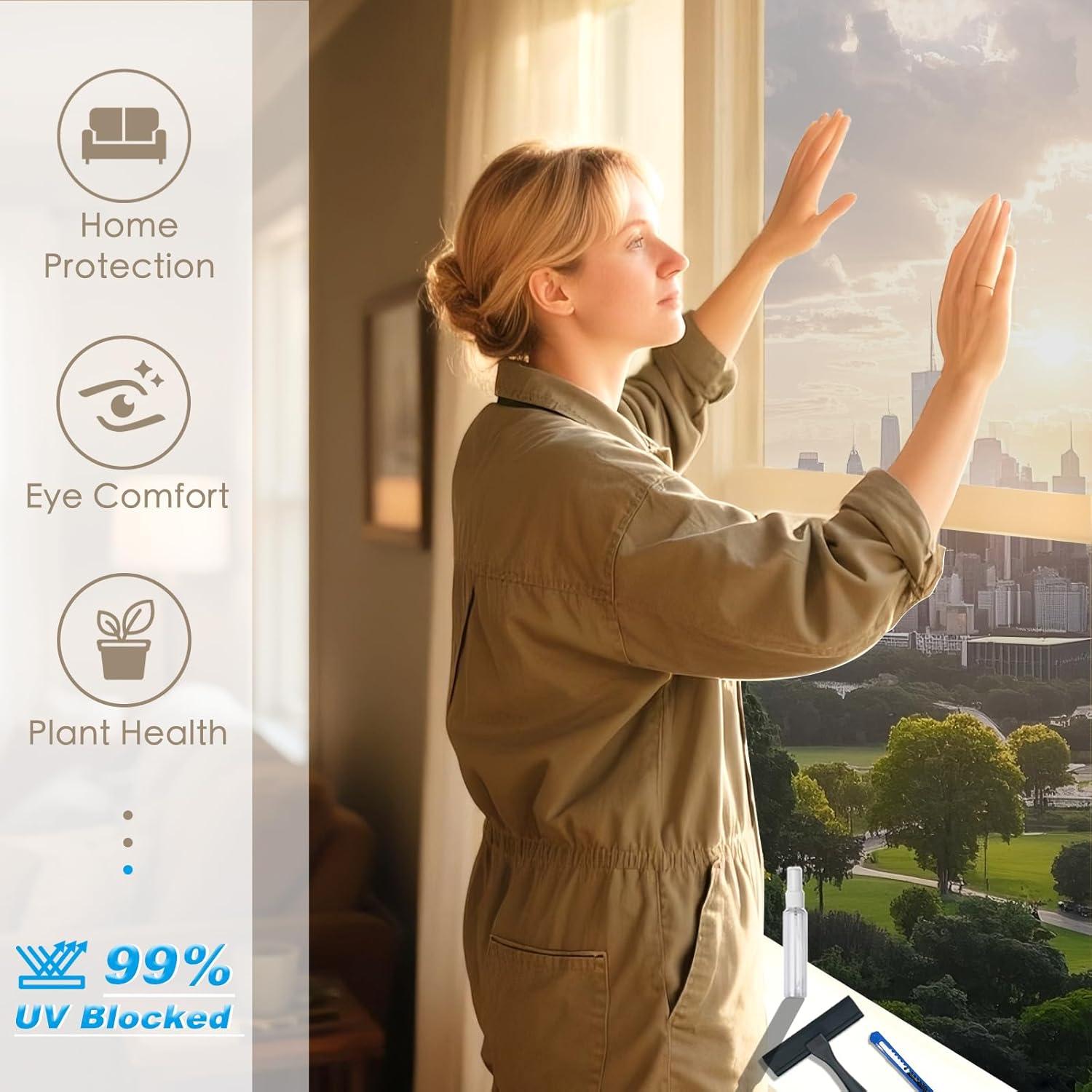 Película de Ventana Unidireccional Flueen 60x200cm Gris-Plata