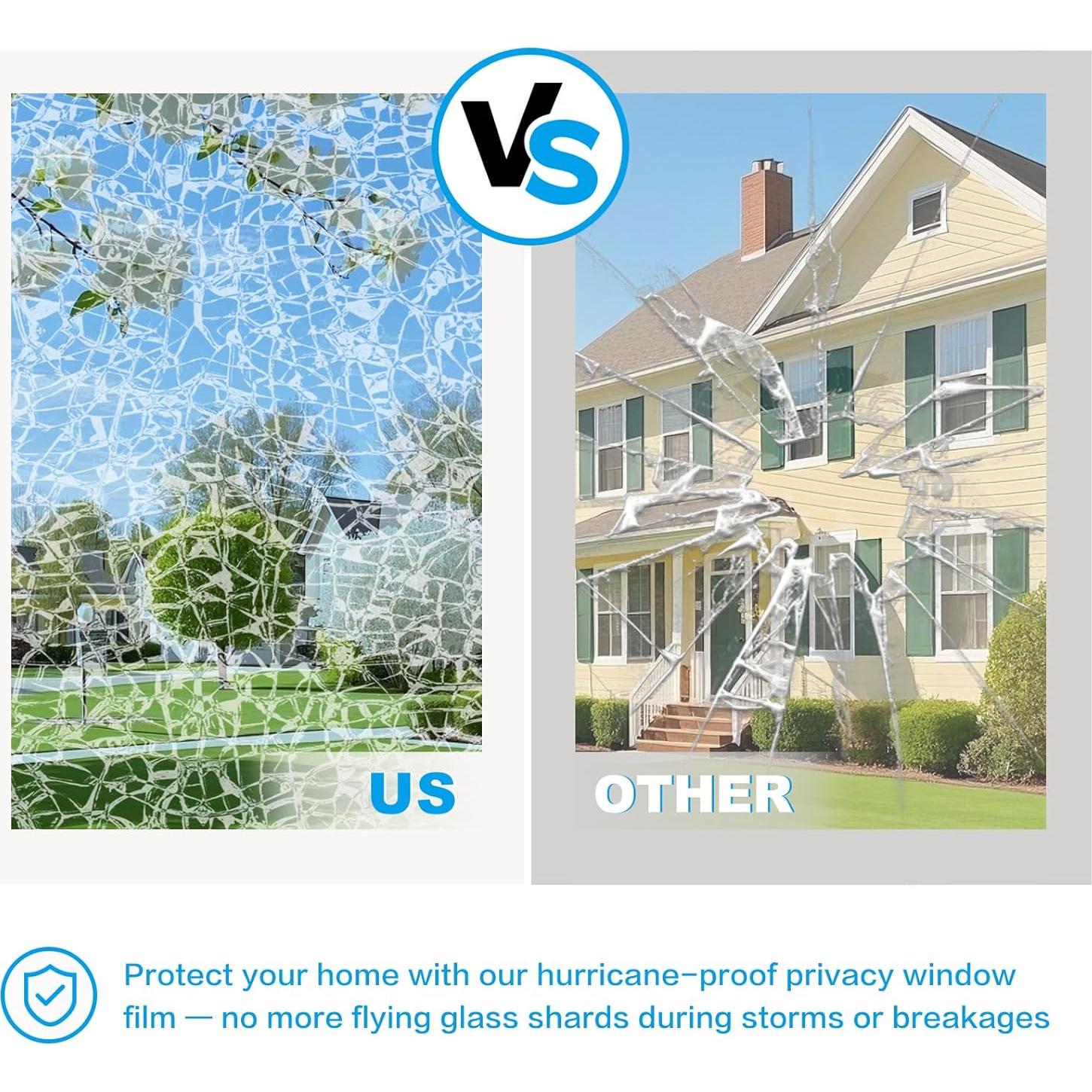 Película de Ventana Unidireccional Flueen 44.5x200cm Azul-Plata