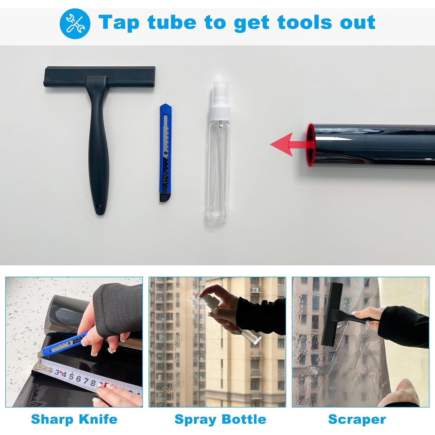 Película de Ventana de Privacidad Flueen 44.5cm x 200cm UV