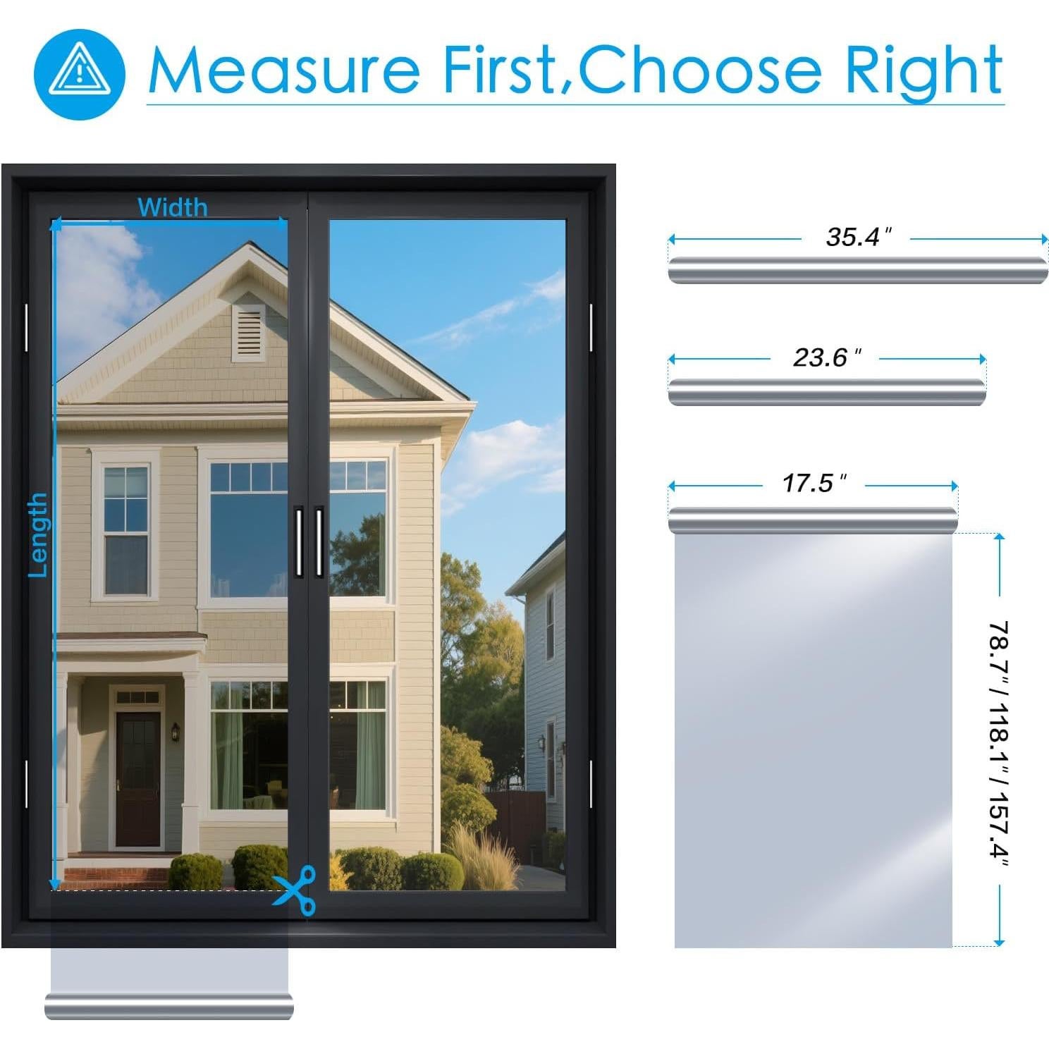 Película de Ventana de Privacidad Flueen 44.5cm x 200cm UV