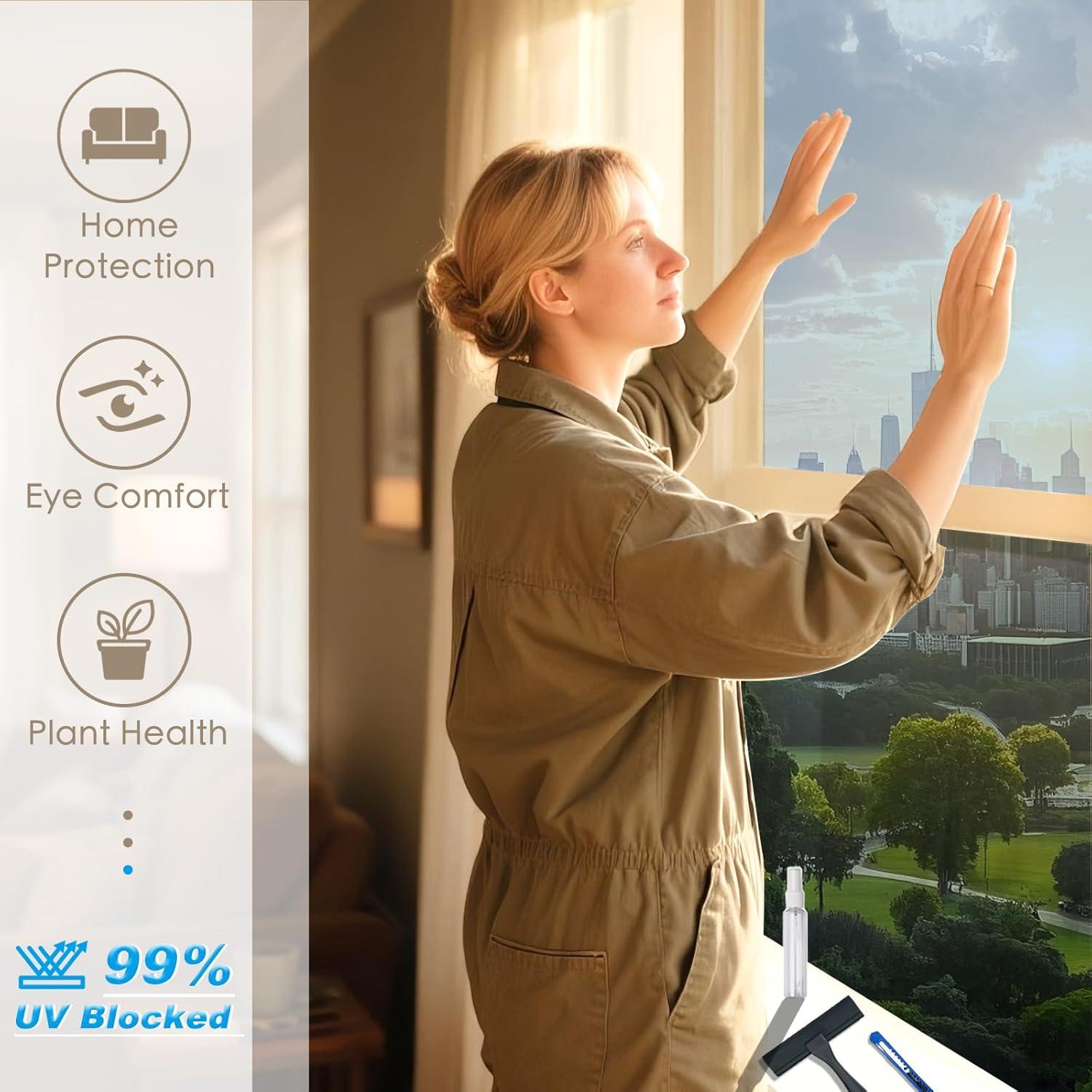 Película de Ventana Unidireccional Flueen 44.5cm x 2m UV 99%