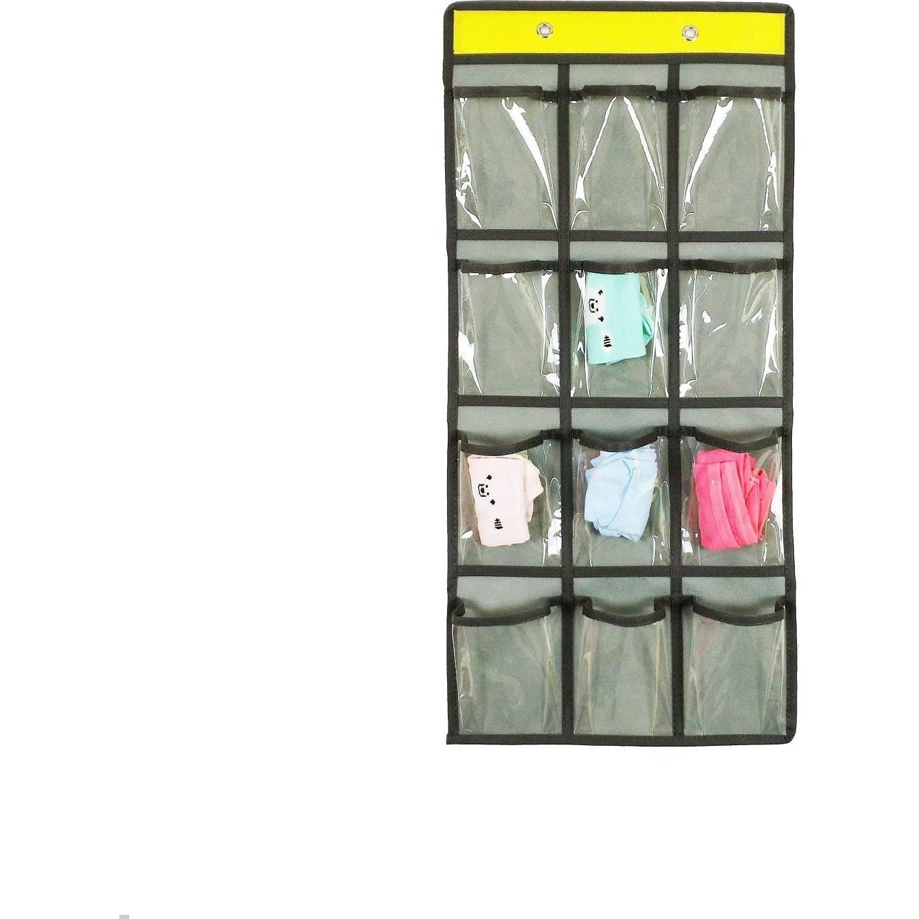 Organizador de Bolsillos Transparentes ANIZER 12 Compartimentos Gris