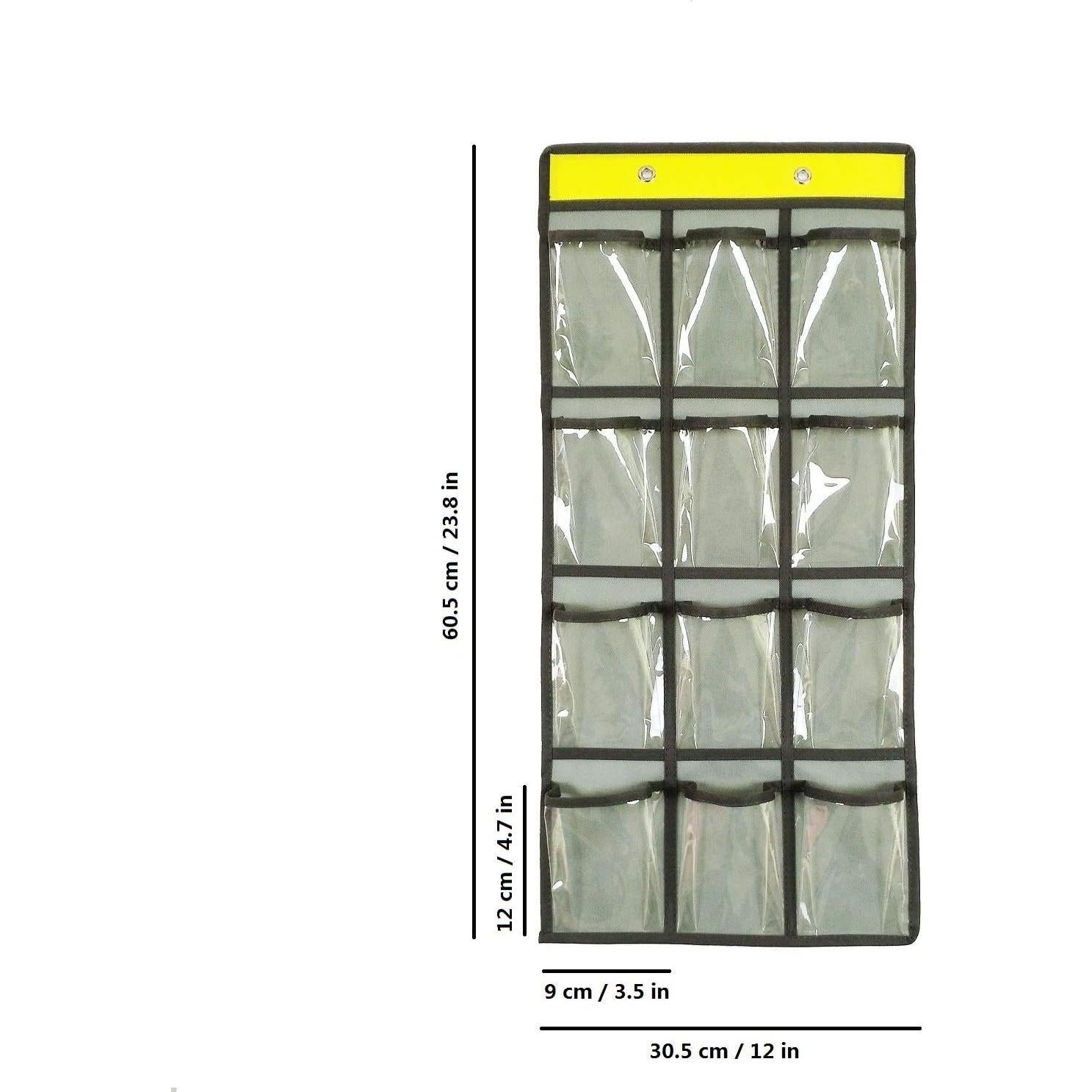 Organizador de Bolsillos Transparentes ANIZER 12 Compartimentos Gris