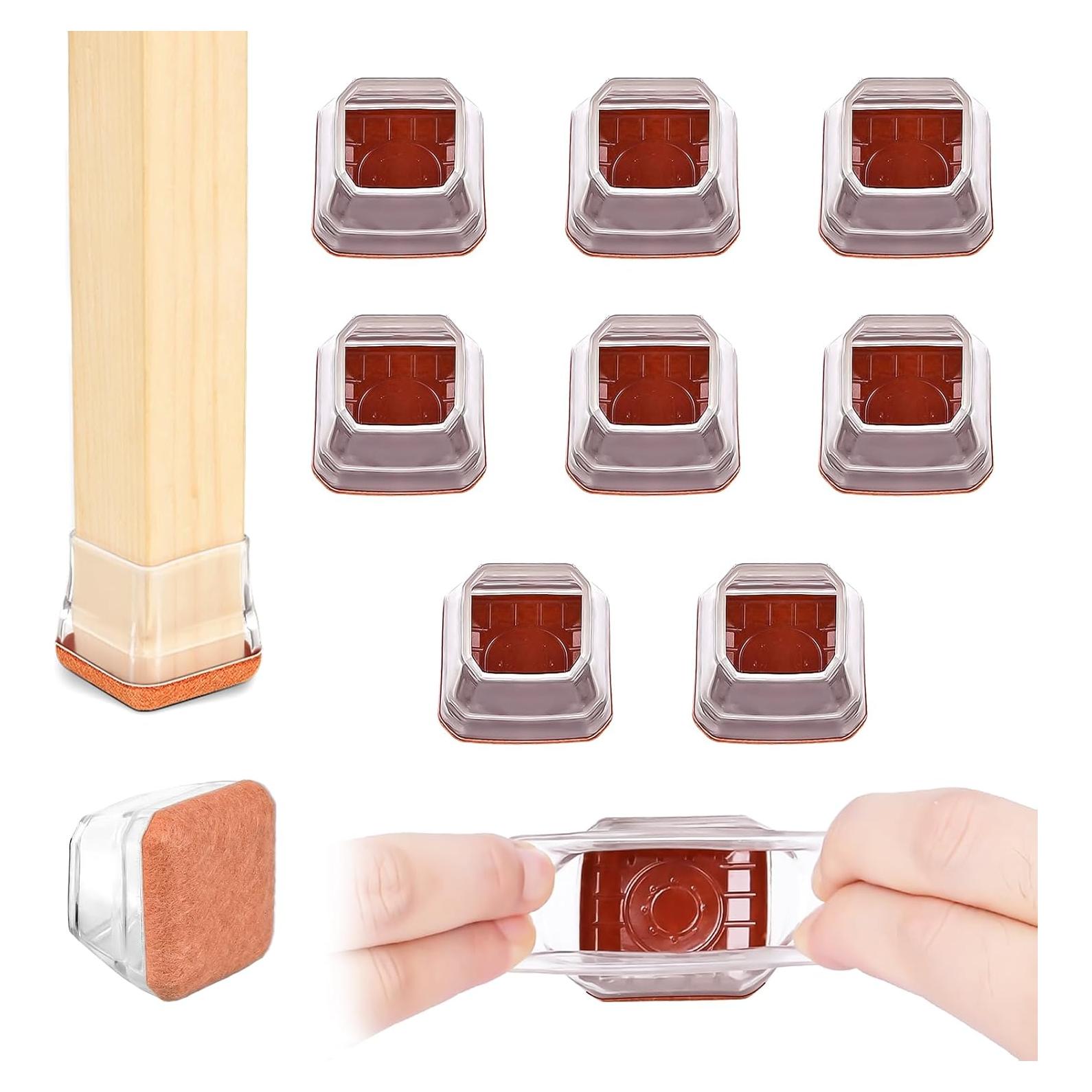 Protectores de Suelo para Patas de Sillas Cuadradas Jedroc 8PCS