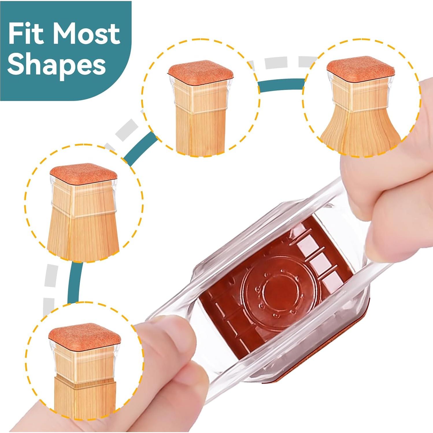 Protectores de Suelo para Patas de Sillas Cuadradas Jedroc 8PCS