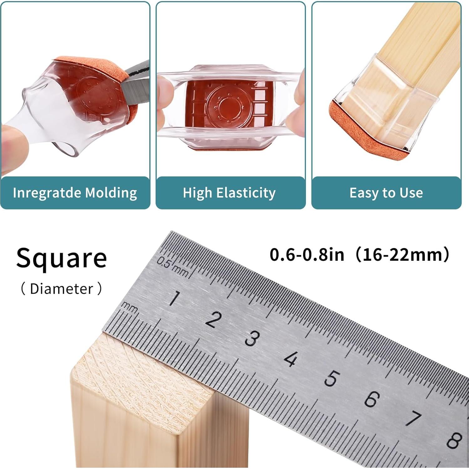 Protectores de Suelo para Patas de Sillas Cuadradas Jedroc 8PCS