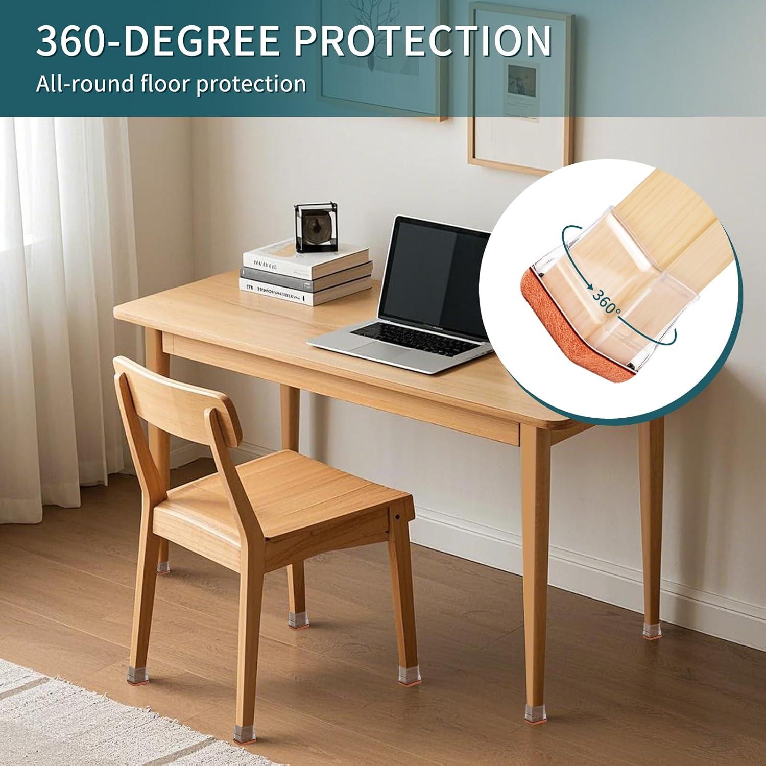 Protectores de Suelo para Patas de Sillas Cuadradas Jedroc 8PCS