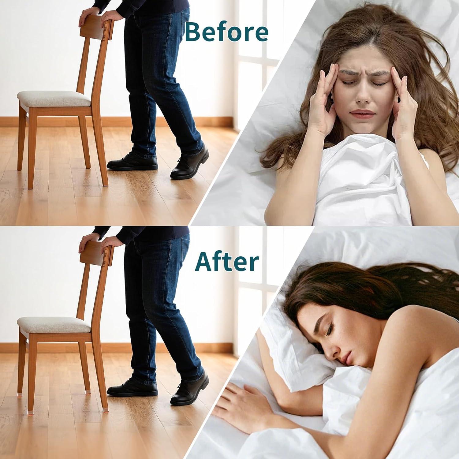 Protectores de Suelo para Patas de Sillas Cuadradas Jedroc 8PCS