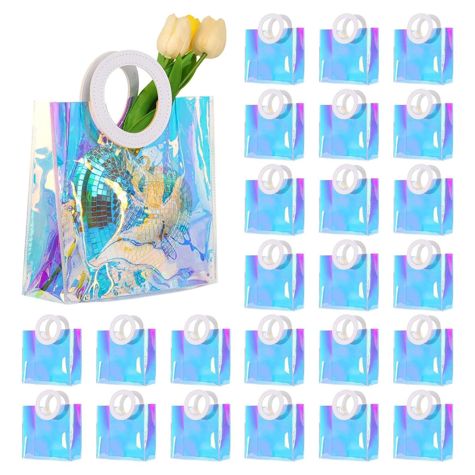 25 Bolsas de Regalo Holográficas MJOGGOTT 20x20x8 cm PVC