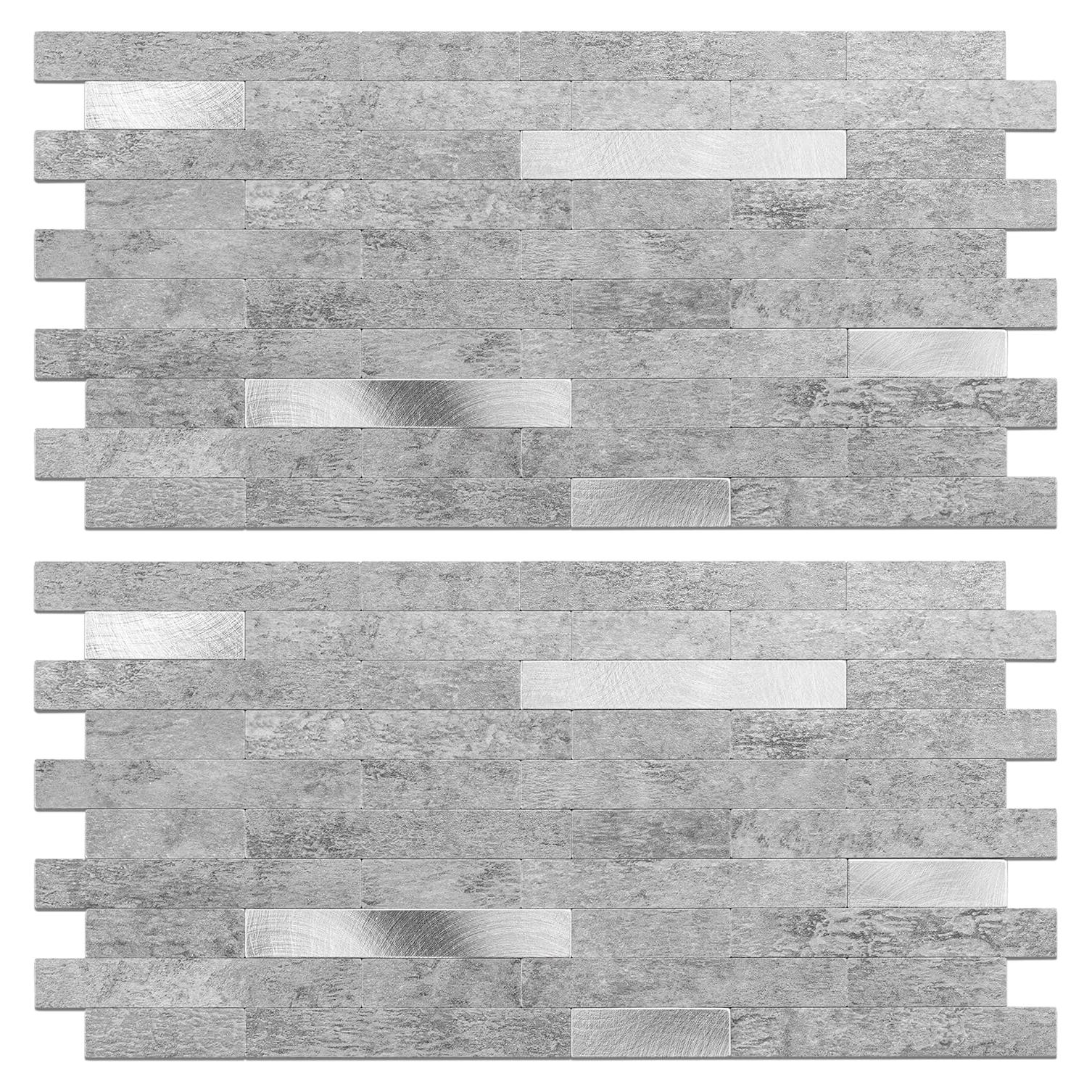 Azulejos Autoadhesivos 3D Havenly - Piedra Gris Mate 20 Piezas