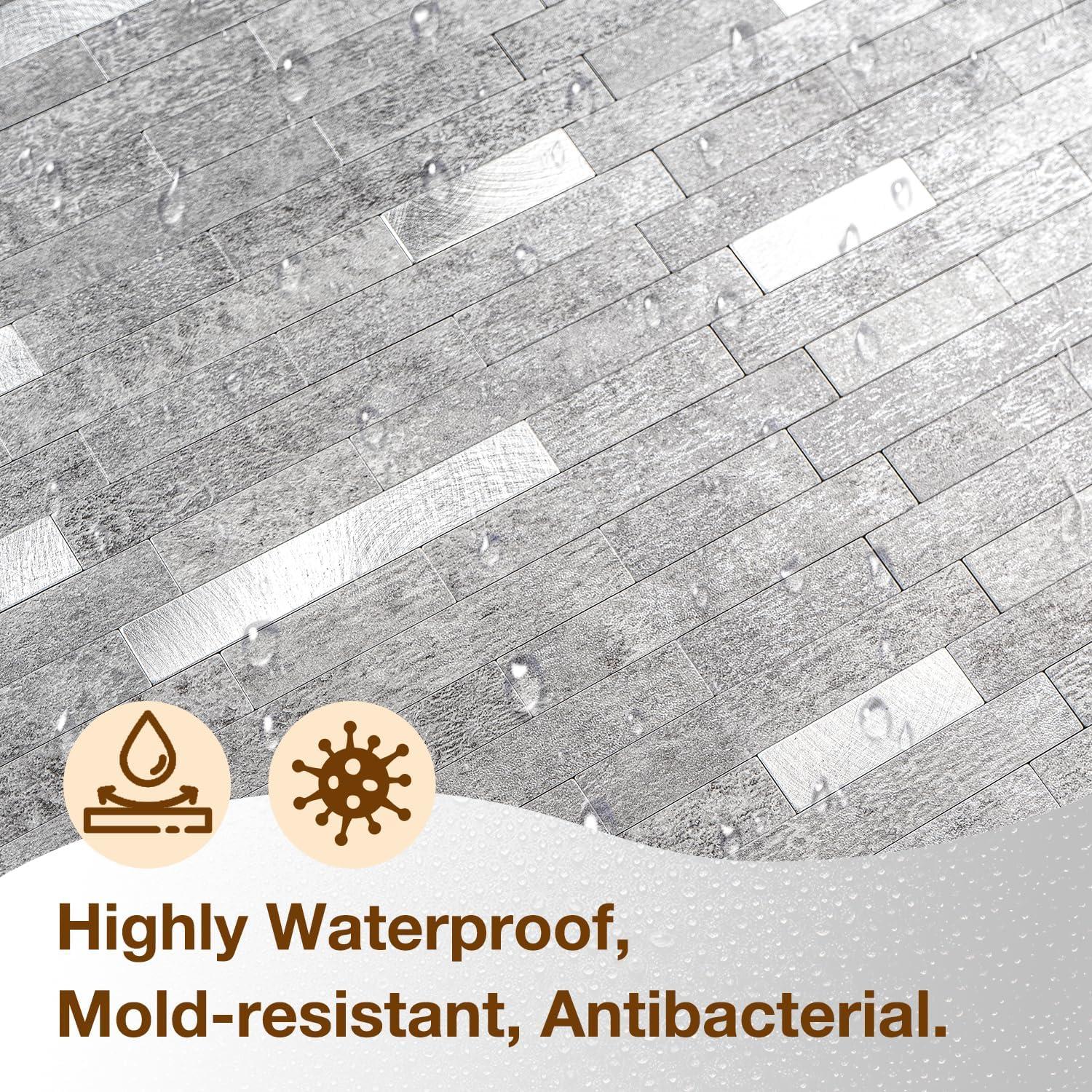 Azulejos Autoadhesivos 3D Havenly - Piedra Gris Mate 20 Piezas