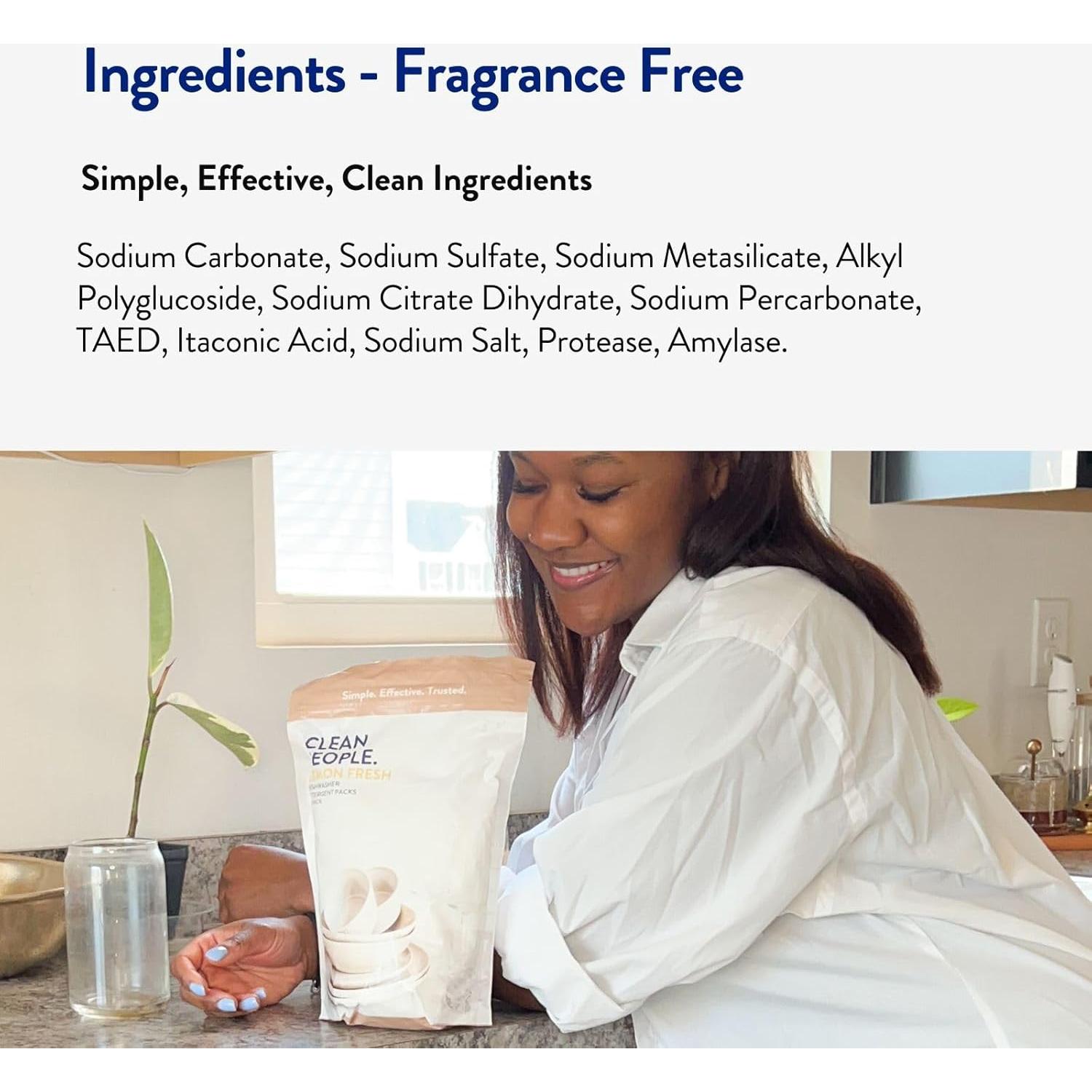 Pods de Lavavajillas Clean People - 30 Unidades Sin Fragancia