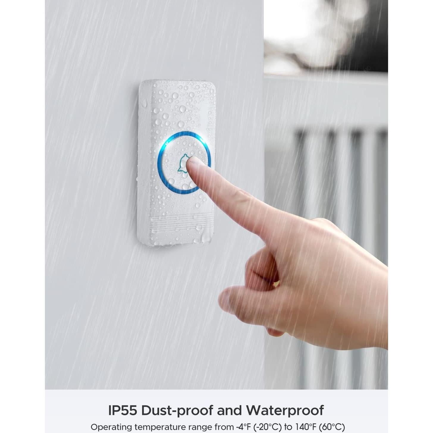 Timbre Inalámbrico AVANTEK D-3F 396m 52 Melodías LED