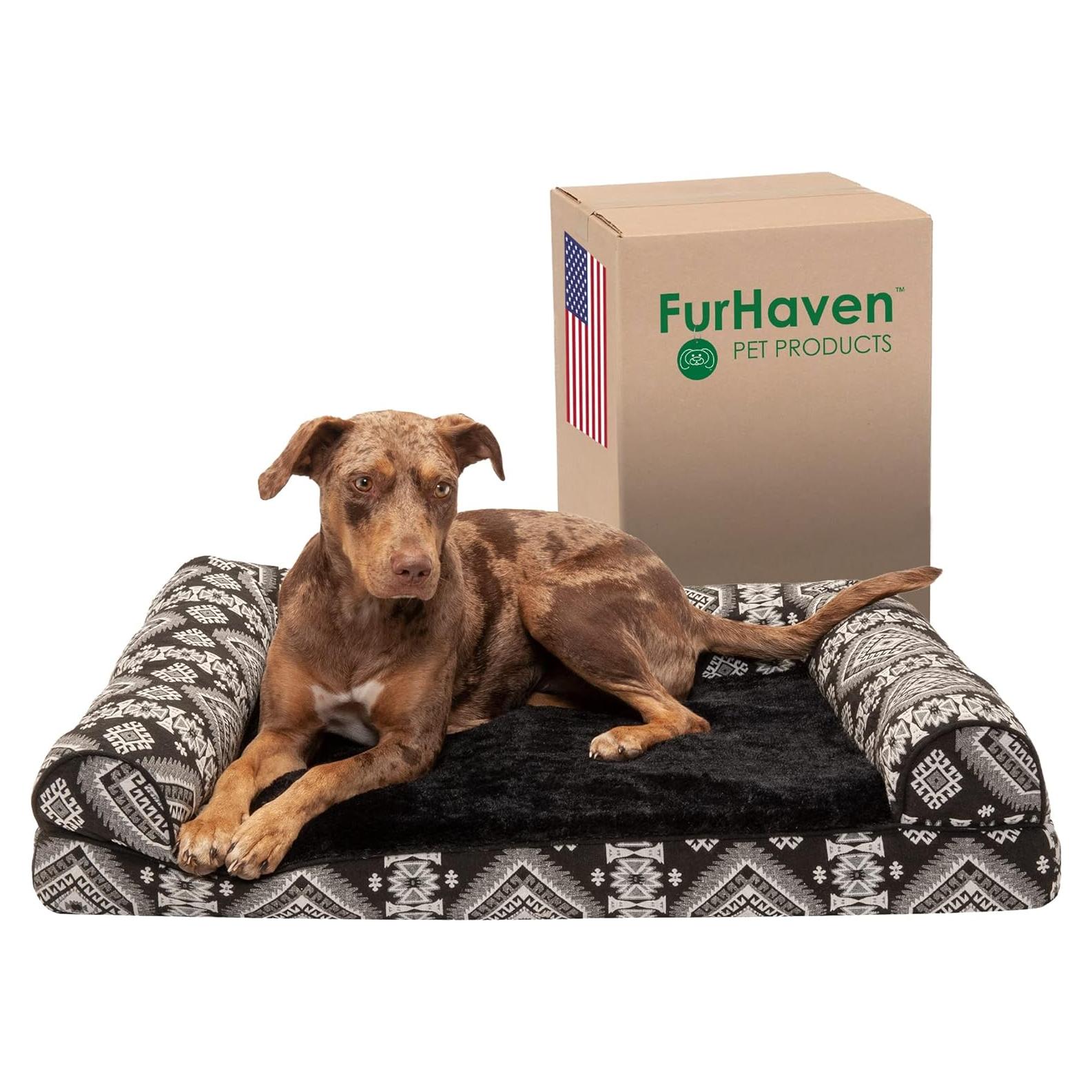Cama para Perros Furhaven Grande Espuma Viscoelástica 91x69cm