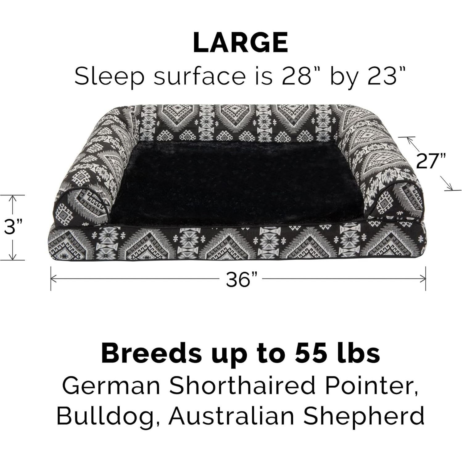 Cama para Perros Furhaven Grande Espuma Viscoelástica 91x69cm