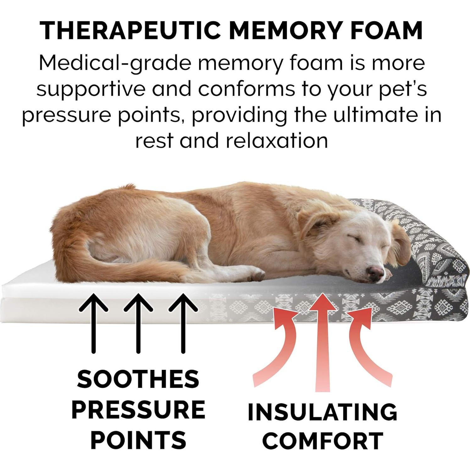 Cama para Perros Furhaven Grande Espuma Viscoelástica 91x69cm