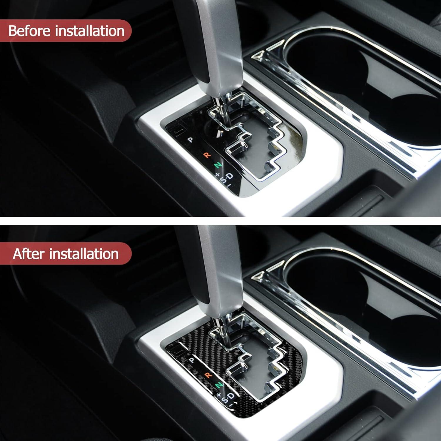 Sticker de Fibra de Carbono SUNJIKA para Consola Toyota Tundra 2014-2021