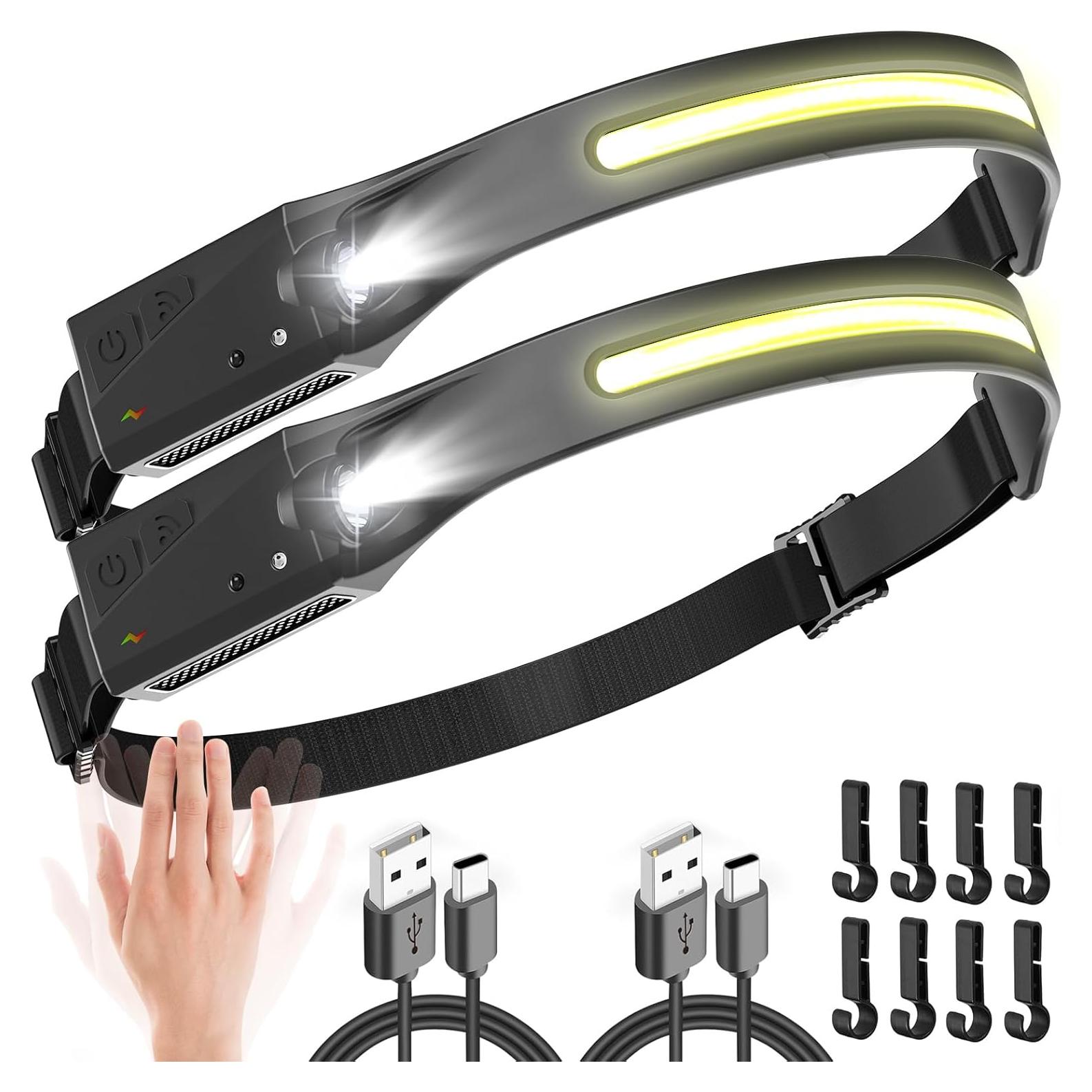 Linterna Frontal Recargable UNBON LX200 5 Modos USB-C