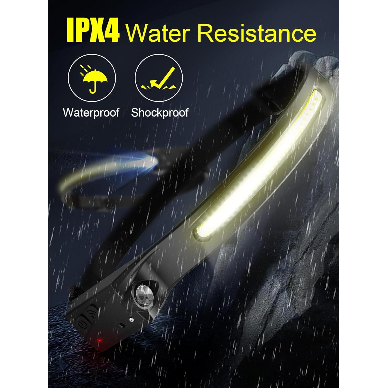 Linterna Frontal Recargable UNBON LX200 5 Modos USB-C