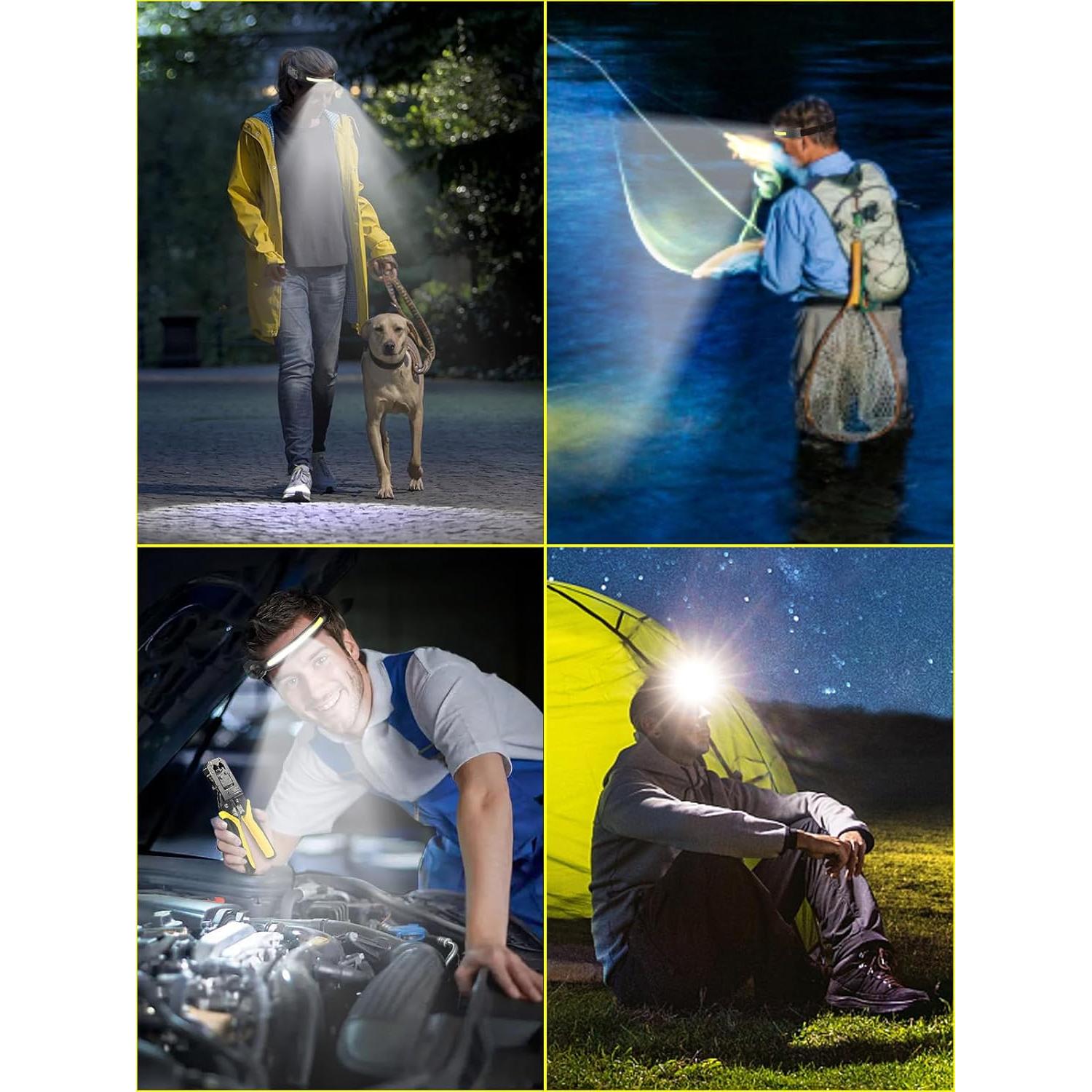 Linterna Frontal Recargable UNBON LX200 5 Modos USB-C