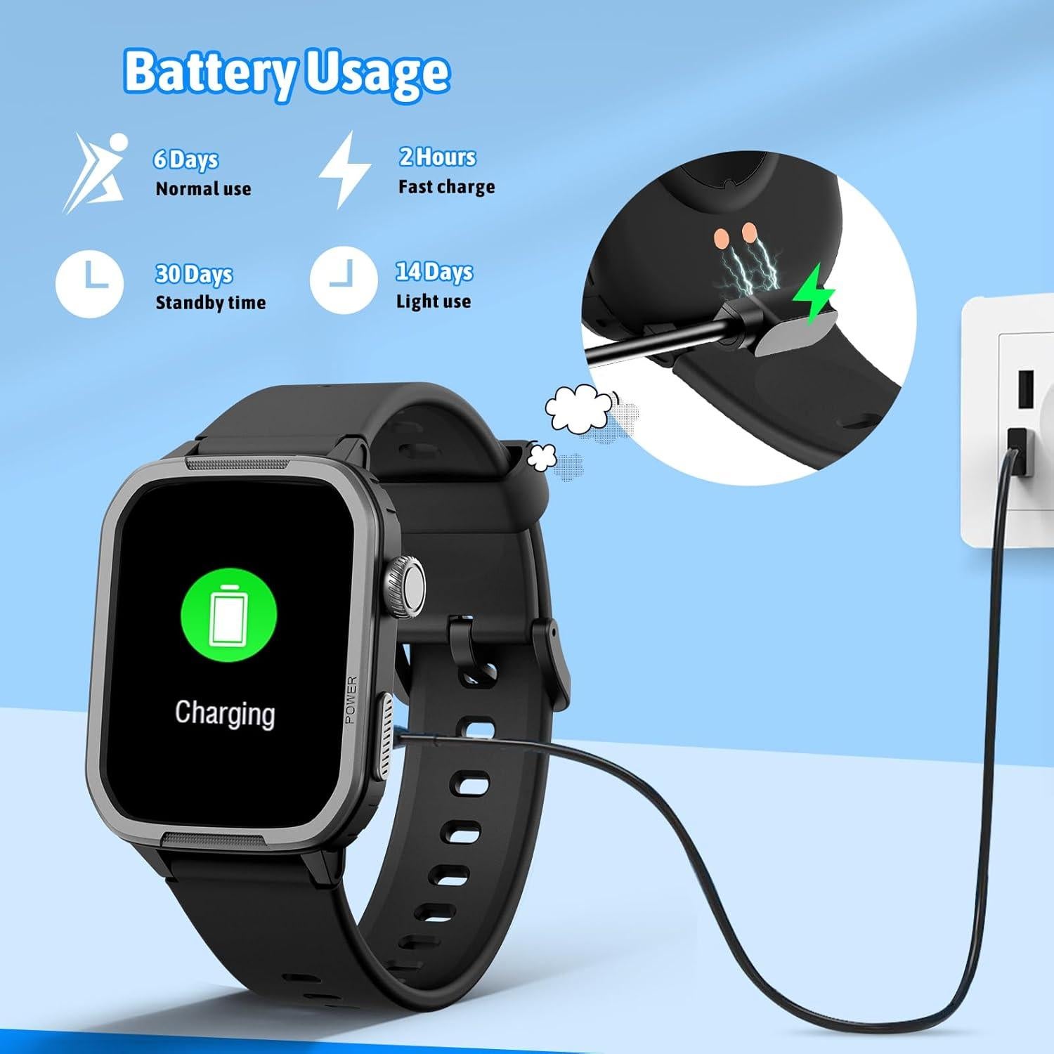 Reloj Inteligente para Niños JOYELE H96 Negro, 19 Modos Deportivos