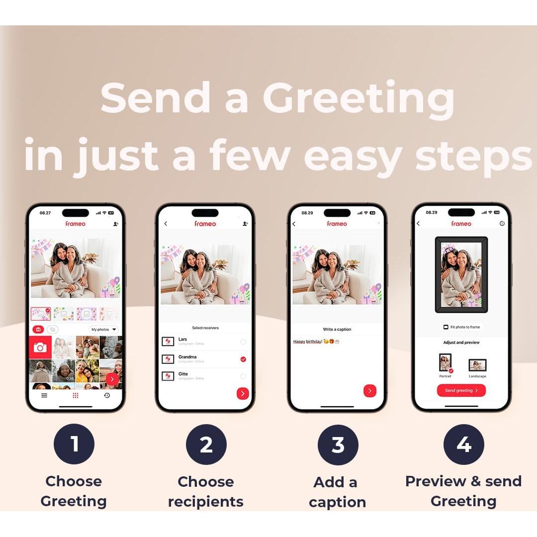 Marco de Fotos Digital WiFi Pastigio 10.1" Pantalla Táctil HD