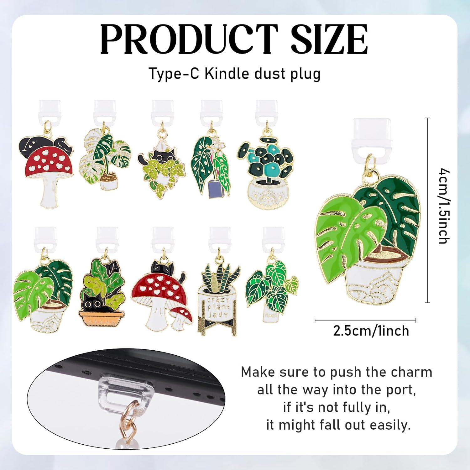 Charm de Tapón de Polvo USB-C TAKEALOOKO - 10 Piezas Gato Negro